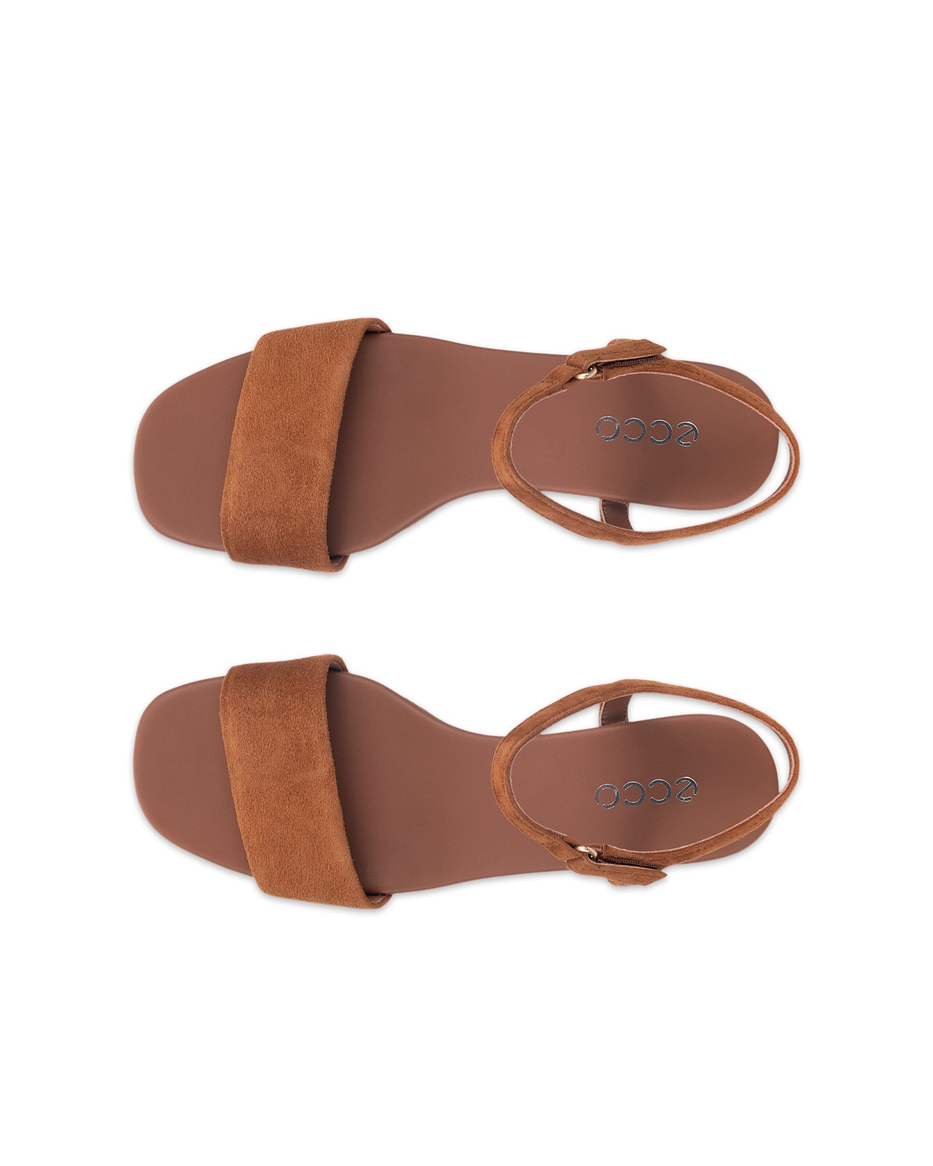 ECCO ASTRID WEDGE WOMEN'S 1-STRAP SANDAL - Brown - Top left pair
