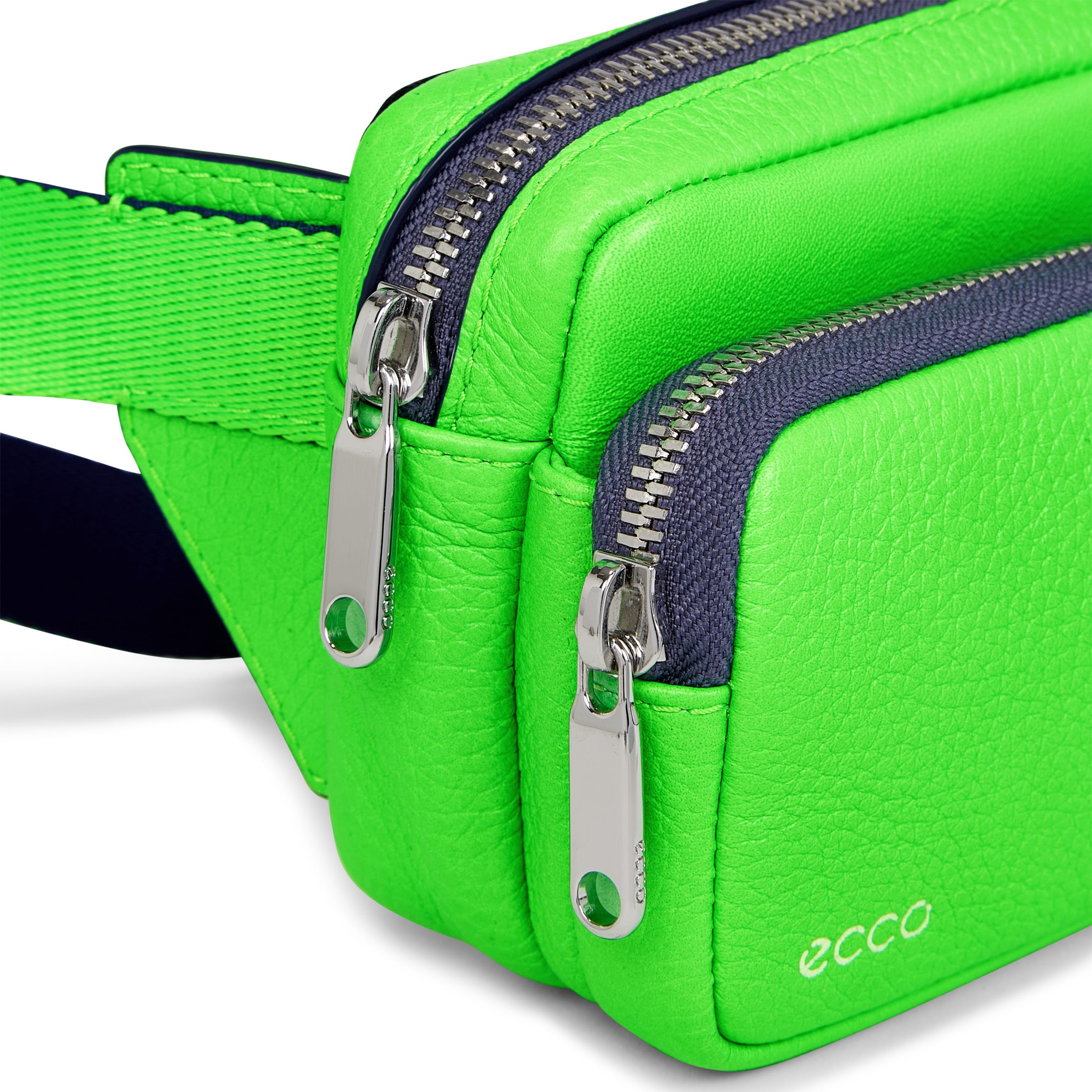 ECCO Waist Cool Sign レザーウエストバッグ - グリーン - Detail-1