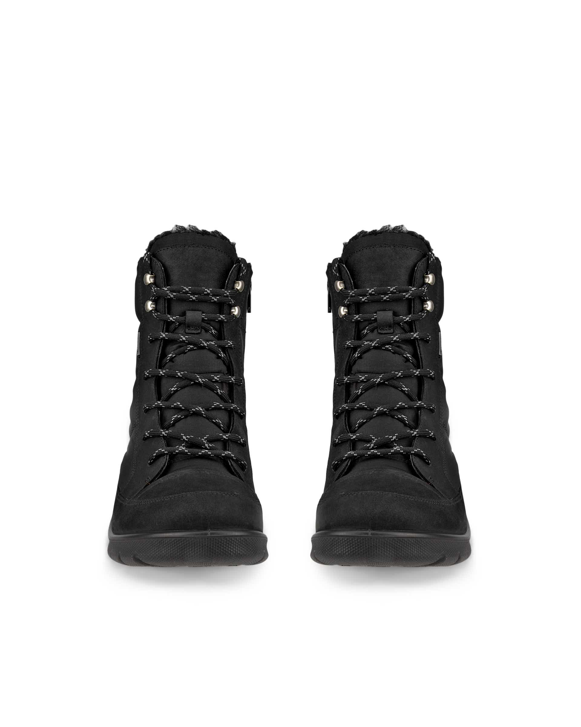 ECCO® BABETT BOOT női Gore-Tex közepesen magasszárú nubuk csizma - Fekete - Front pair