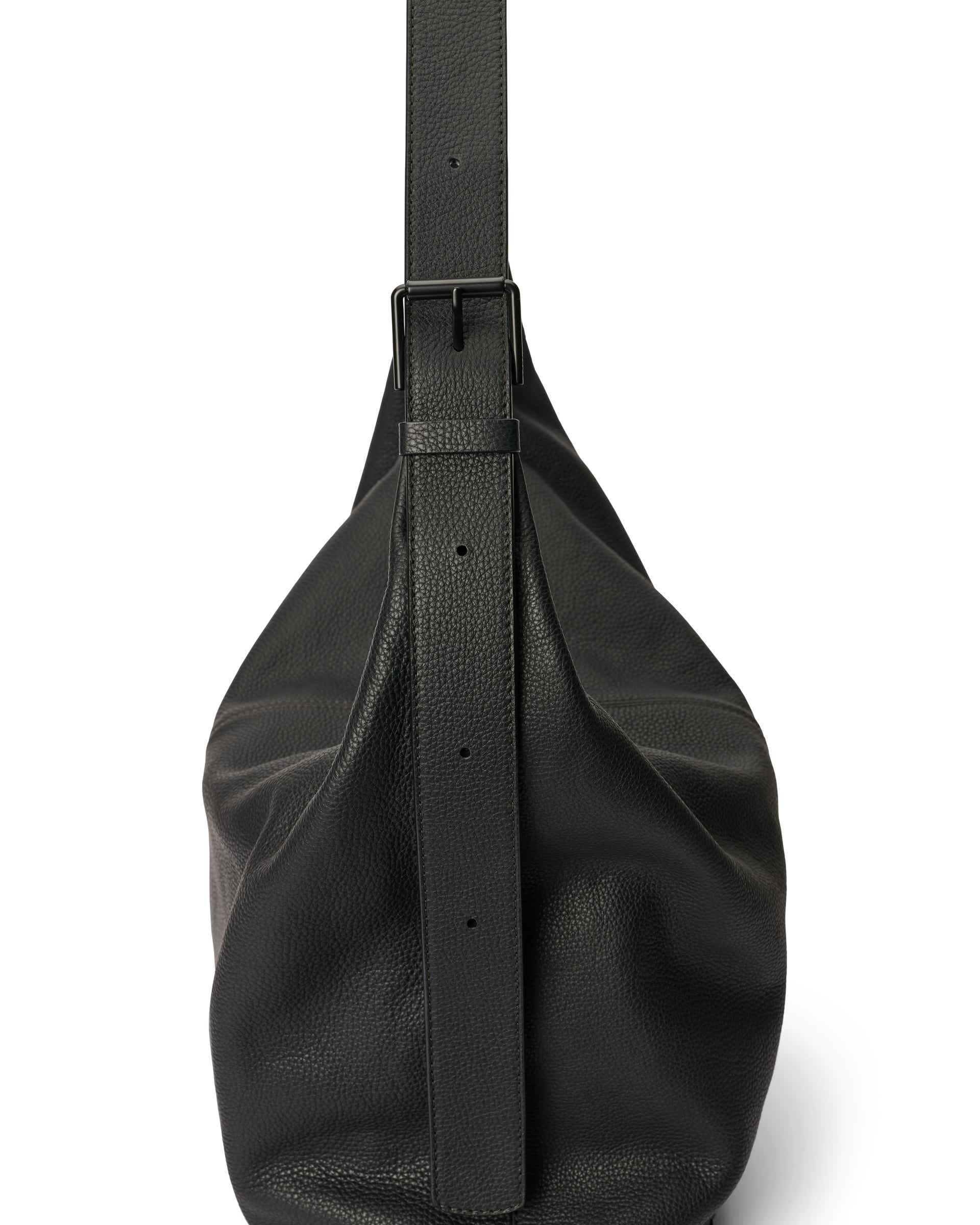 ECCO® Hobo kožna torba hobo - Crna - Detail-2