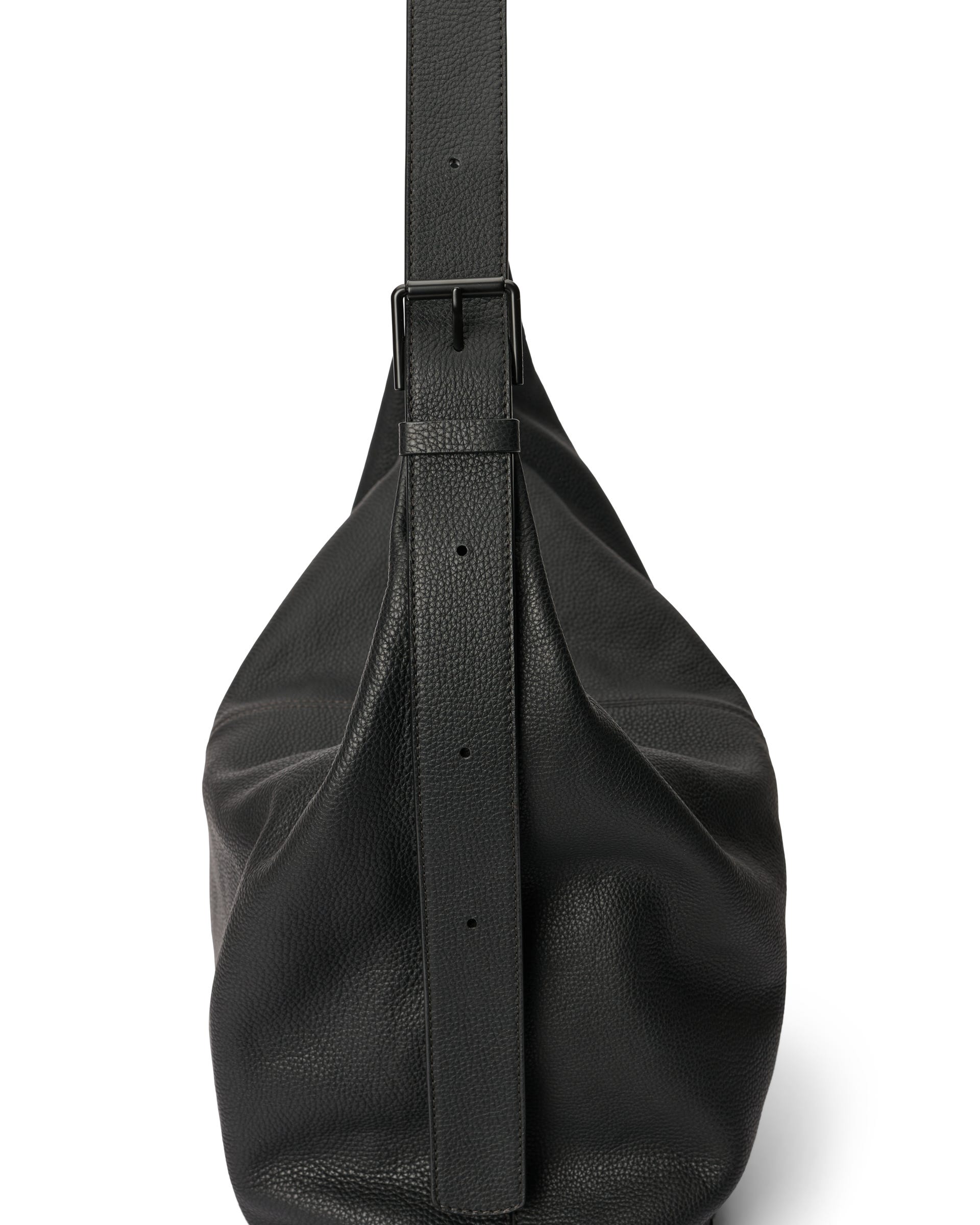 Kožená voľná kabelka ECCO® Hobo - Čierna - Detail-2