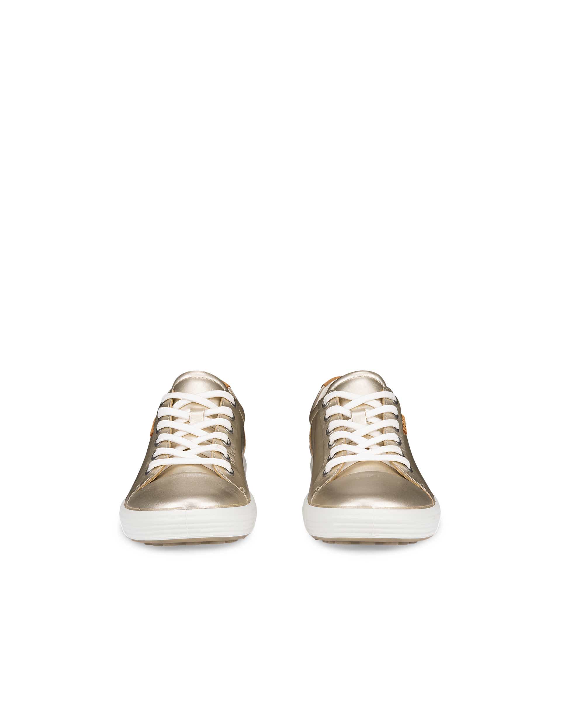 ECCO Soft 7 ウィメンズ レザースニーカー - メタリック - Front pair