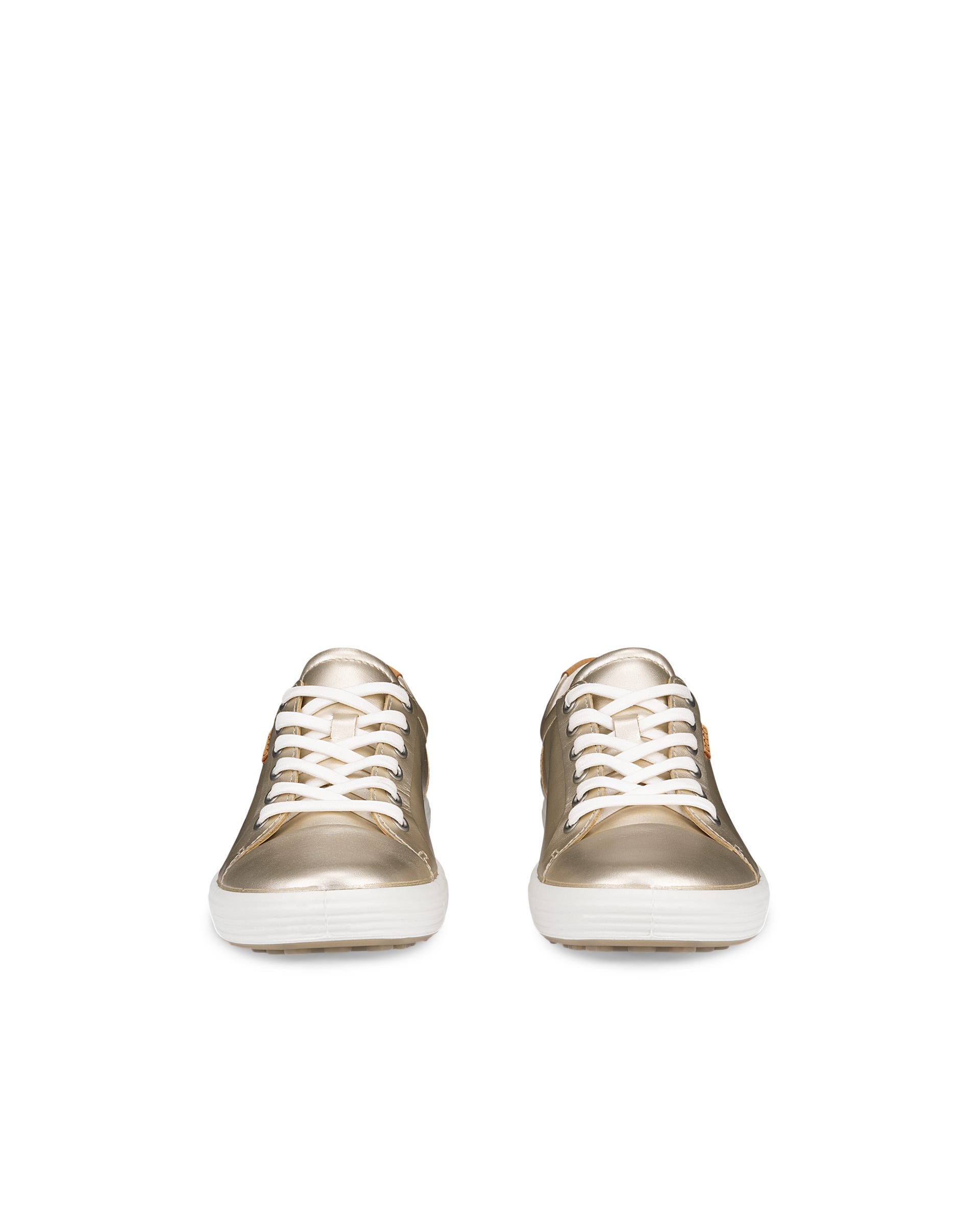 Ténis couro mulher ECCO® Soft 7 - Dourado - Front pair