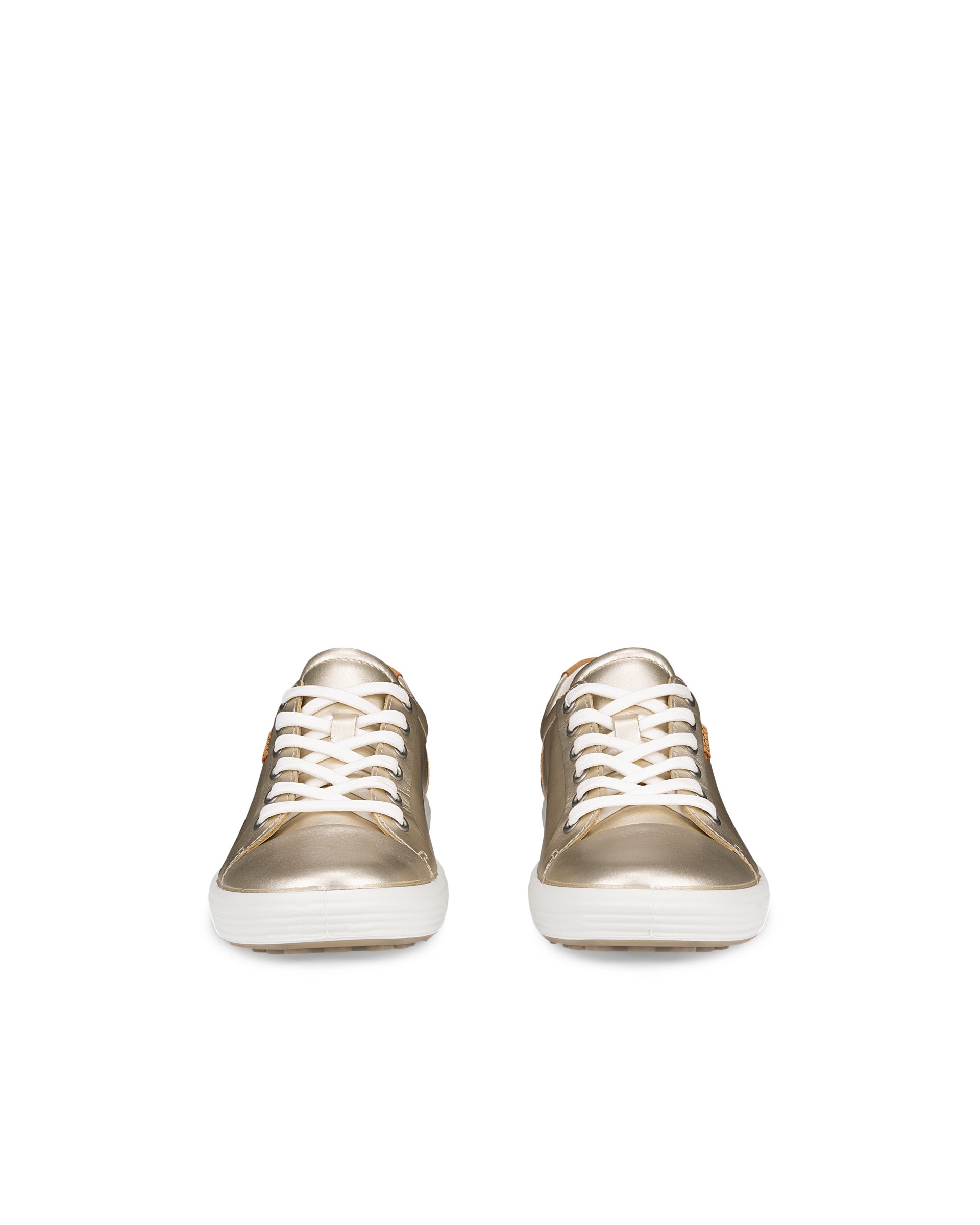 Dámske kožené tenisky ECCO® Soft 7 - Zlatá - Front pair