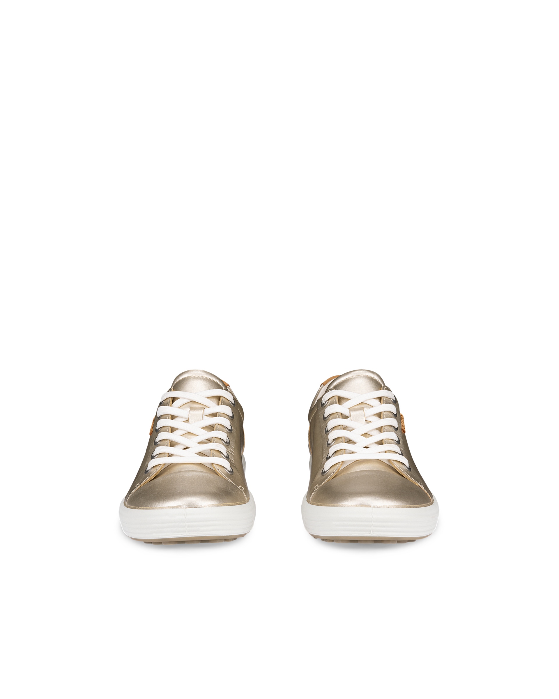 ECCO Soft 7 ウィメンズ レザースニーカー - メタリック - Front pair