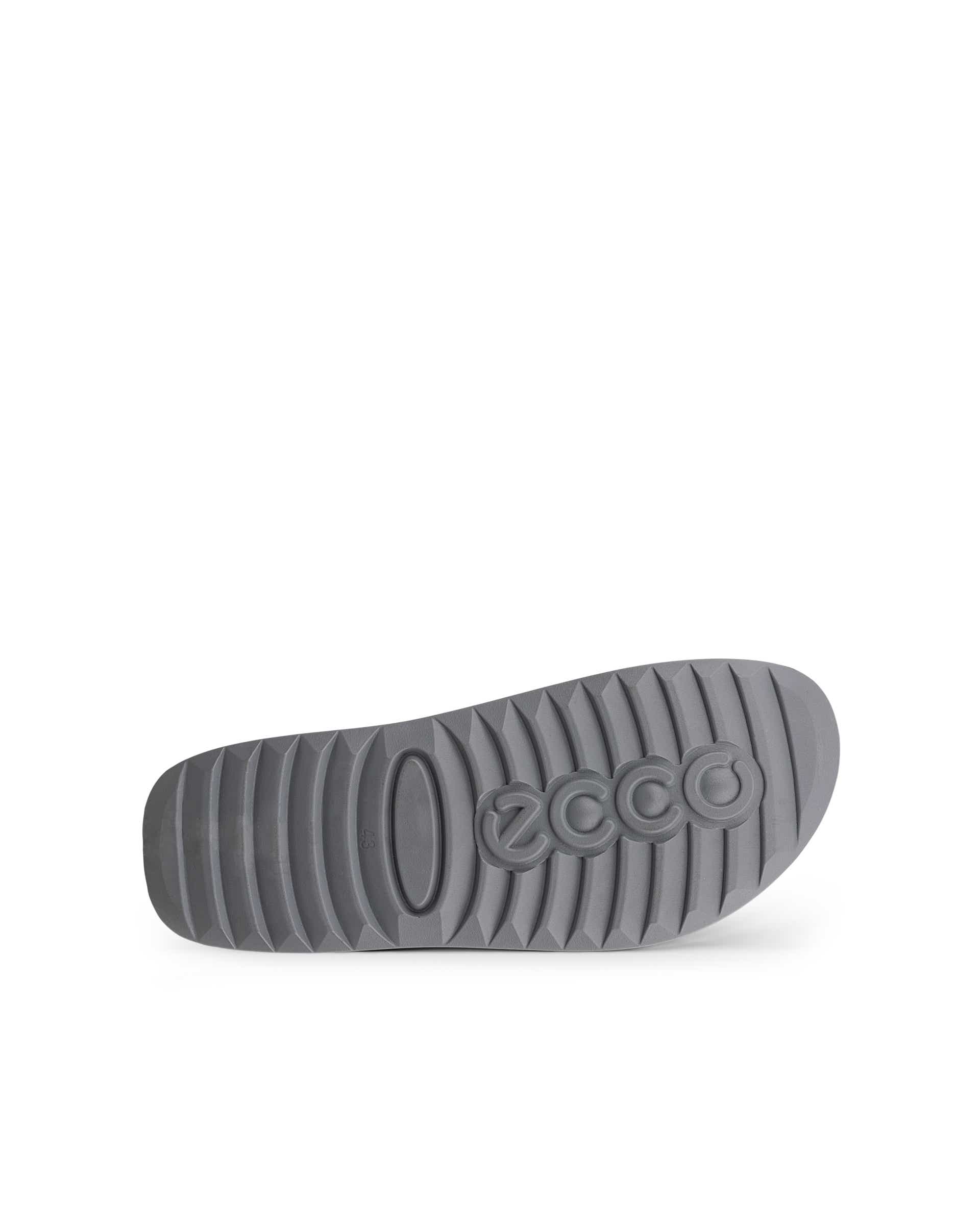 Men's ECCO® Cozmo Nubuck Two Strap Sandal - Grey - Sole