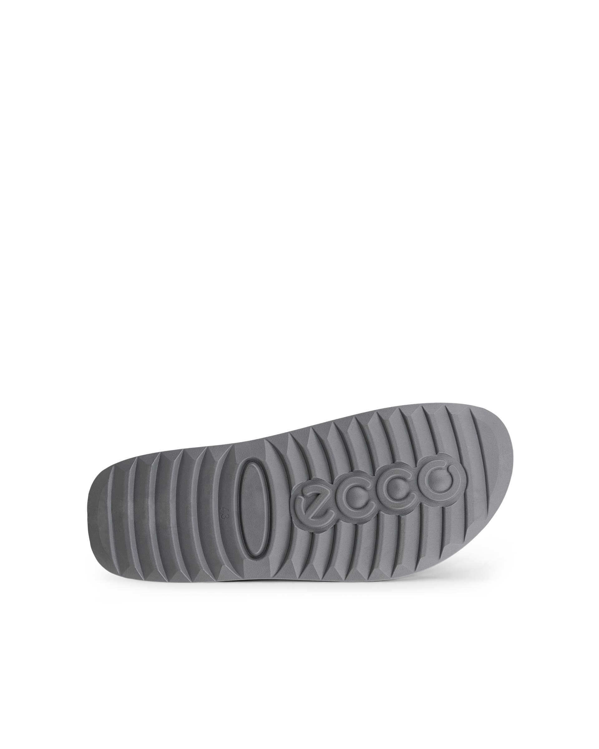 Men's ECCO® Cozmo Nubuck Two Strap Sandal - Grey - Sole