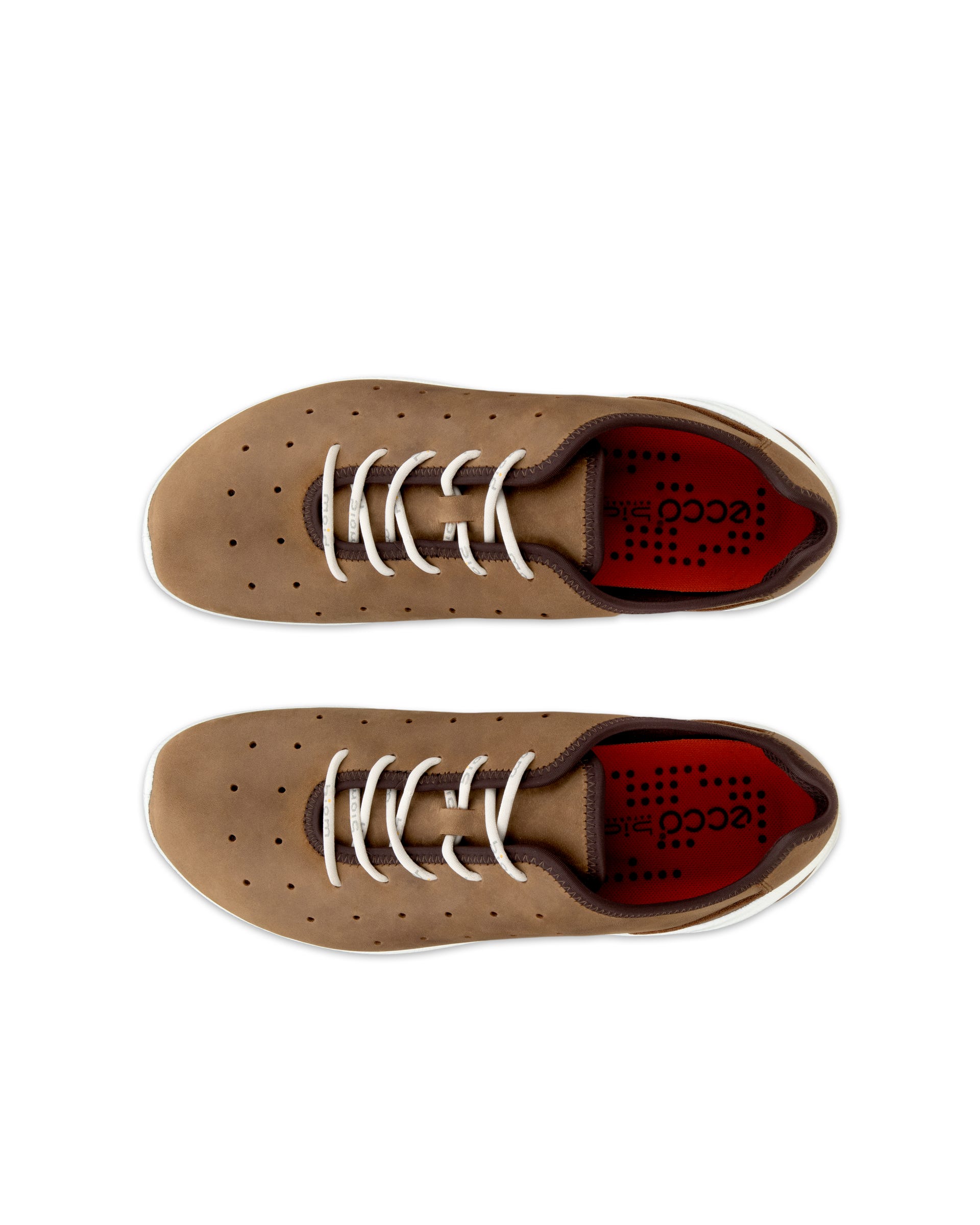 Męskie sznurowane buty z nubuku ECCO® BIOM EVERYDAY - Brązowy - Outside
