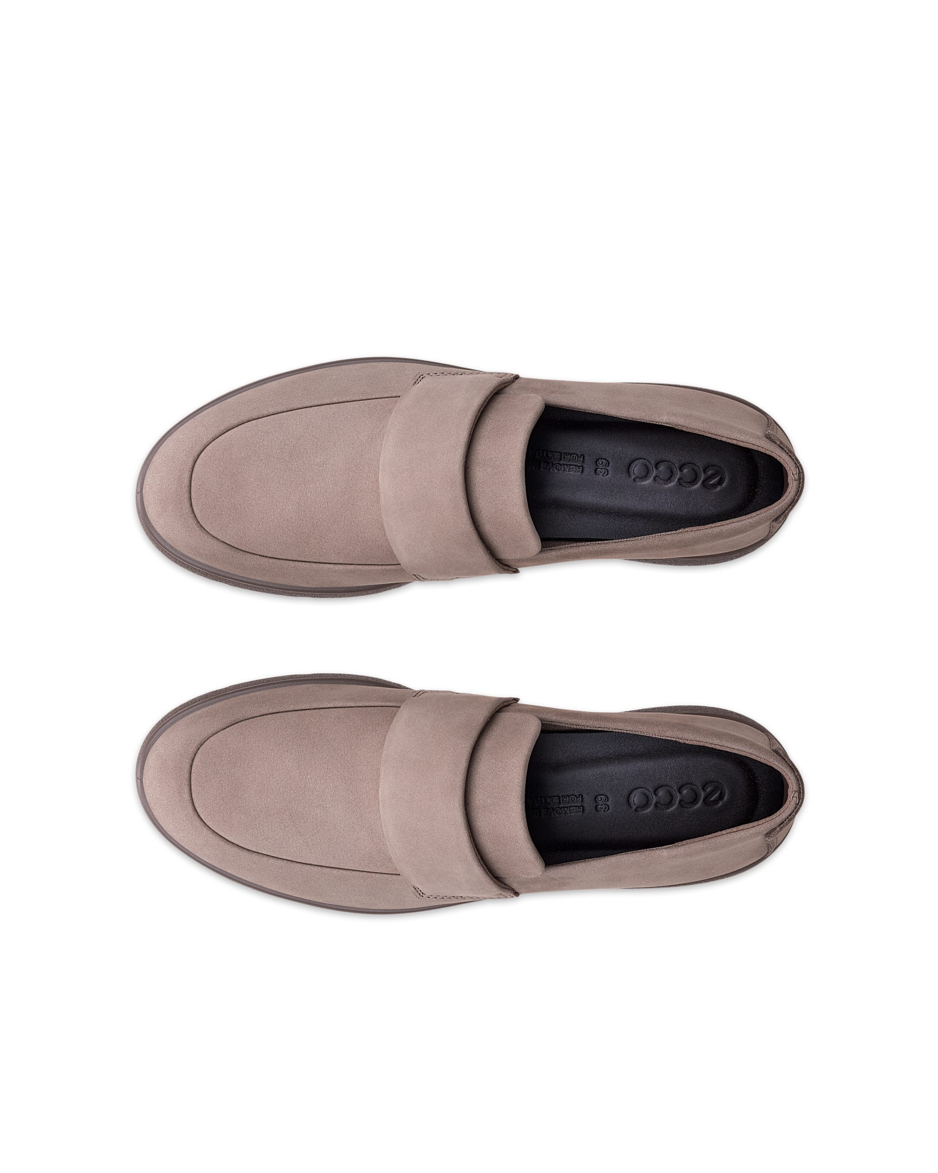 ECCO® BELLA 2 dames nubuck loafer - Bruin - Top left pair