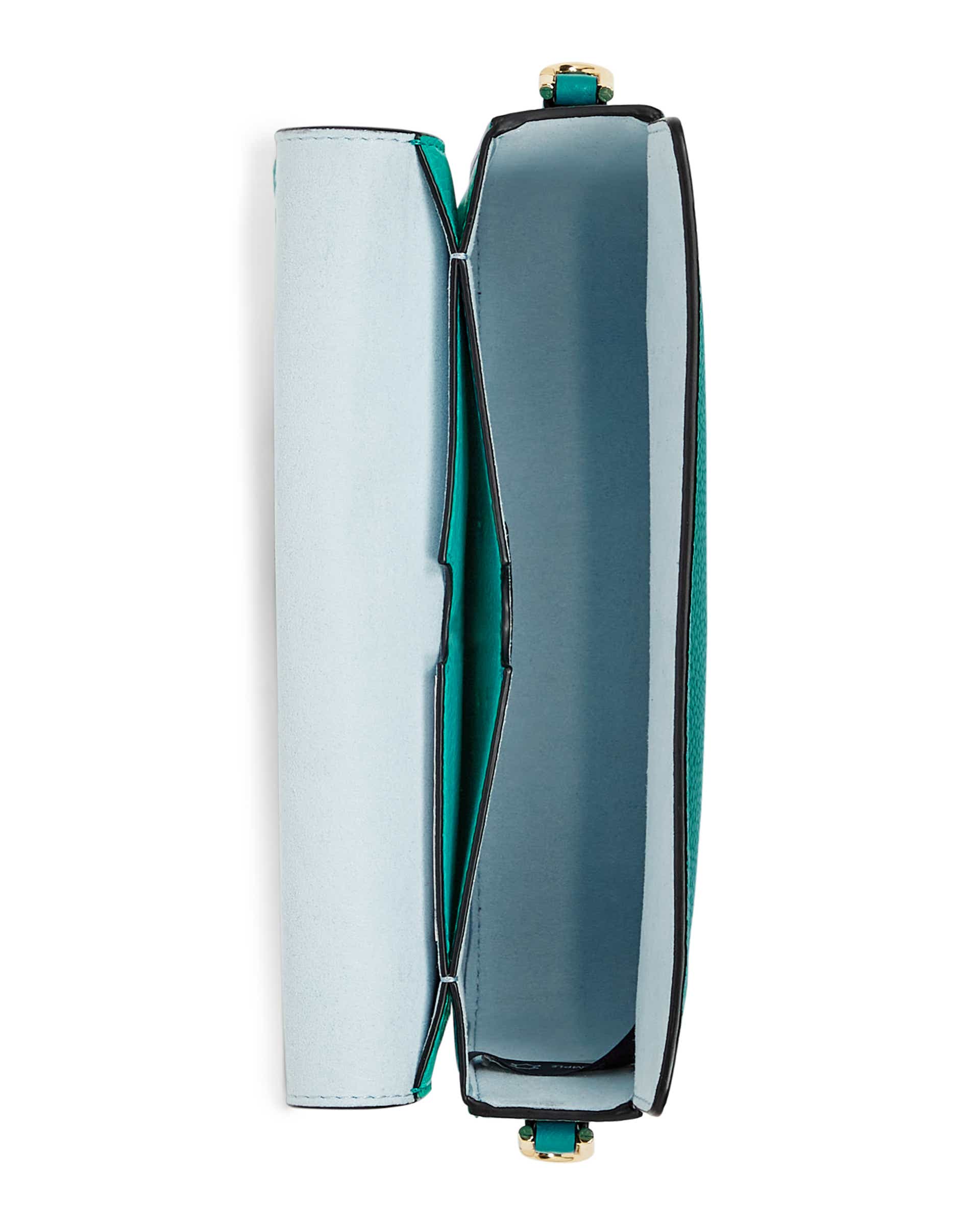 ECCO® Pinch Pop Pebbled Leather Pinch Crossbody Bag - Green - Birdeye