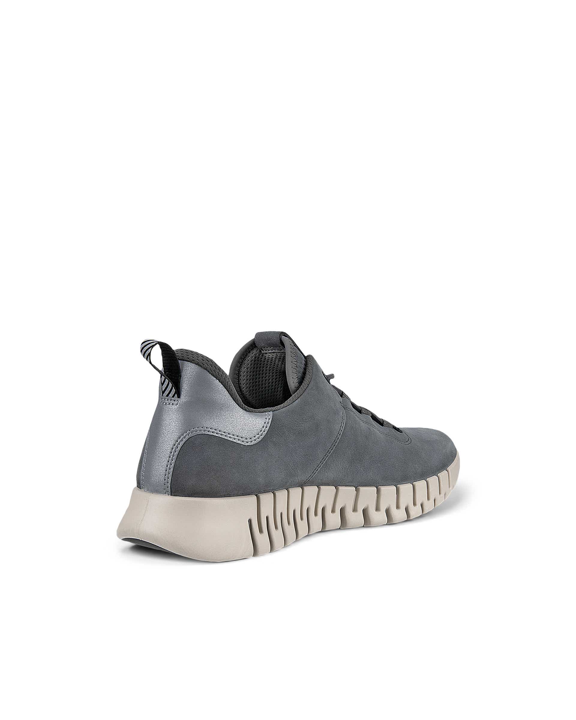 ECCO Men's Gruuv Flexible Sole Sneakers - Grey - Back