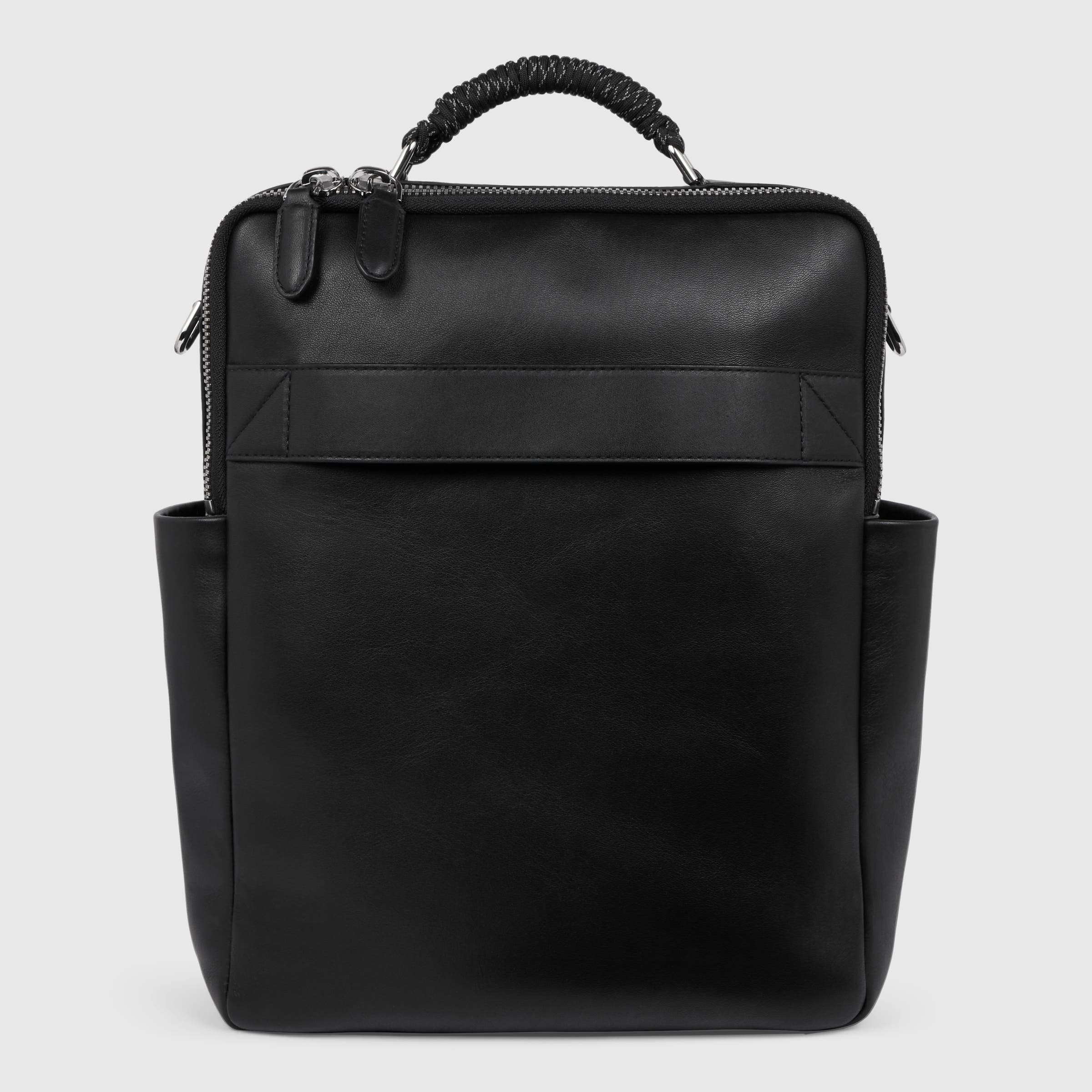 ECCO® Ceramic tech-Bag Leather Laptop Bag - Black - Back
