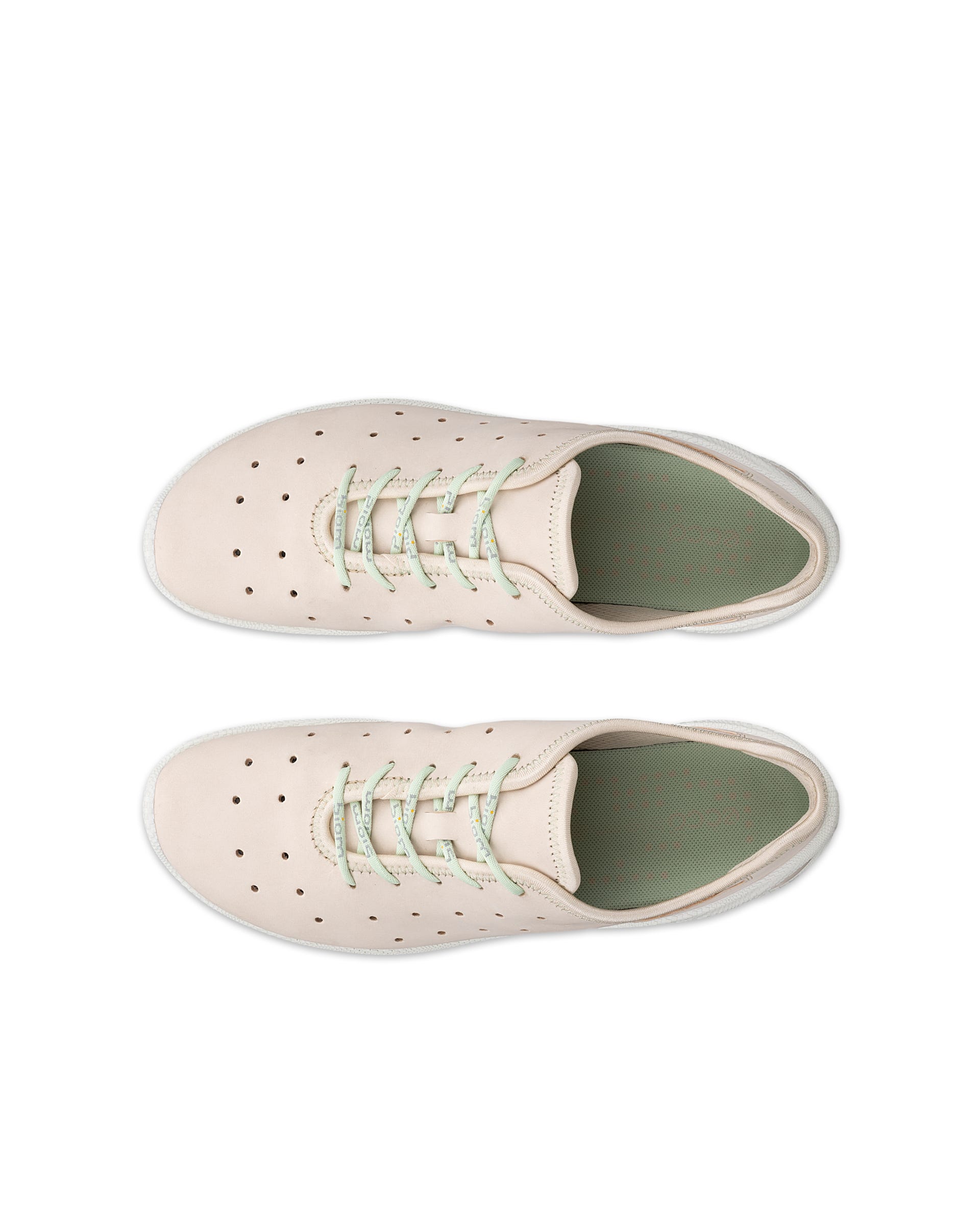 Damskie nubukowe sneakersy ECCO® BIOM EVERYDAY - Beżowy - Outside