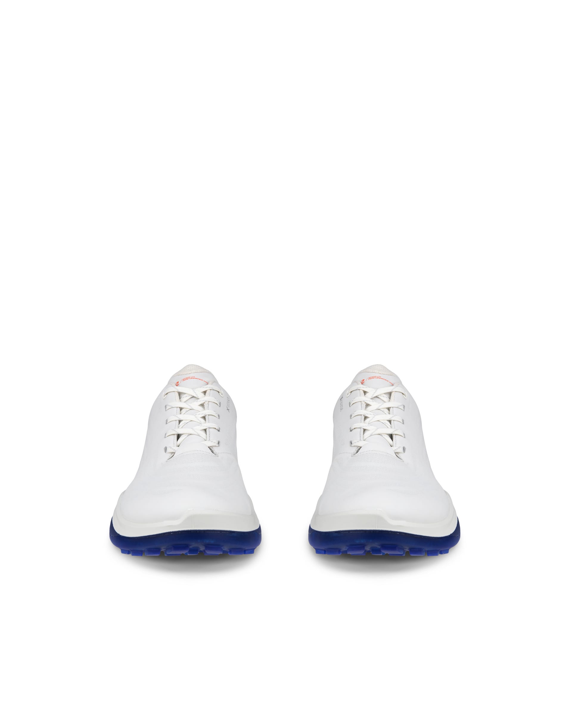 ECCO LT1 GOLF LACE Men メンズ レザーウォータープルーフゴルフシューズ - ホワイト - Front pair