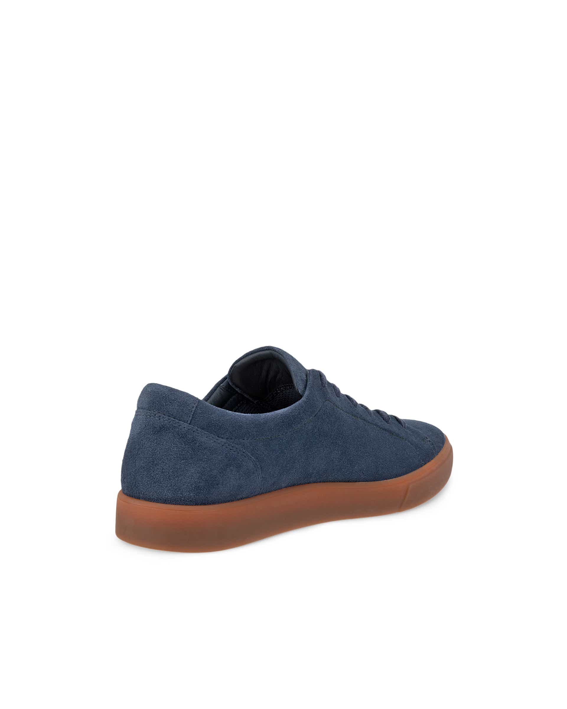 Men's ECCO® SOFT 10 Suede Sneaker - Blue - Back