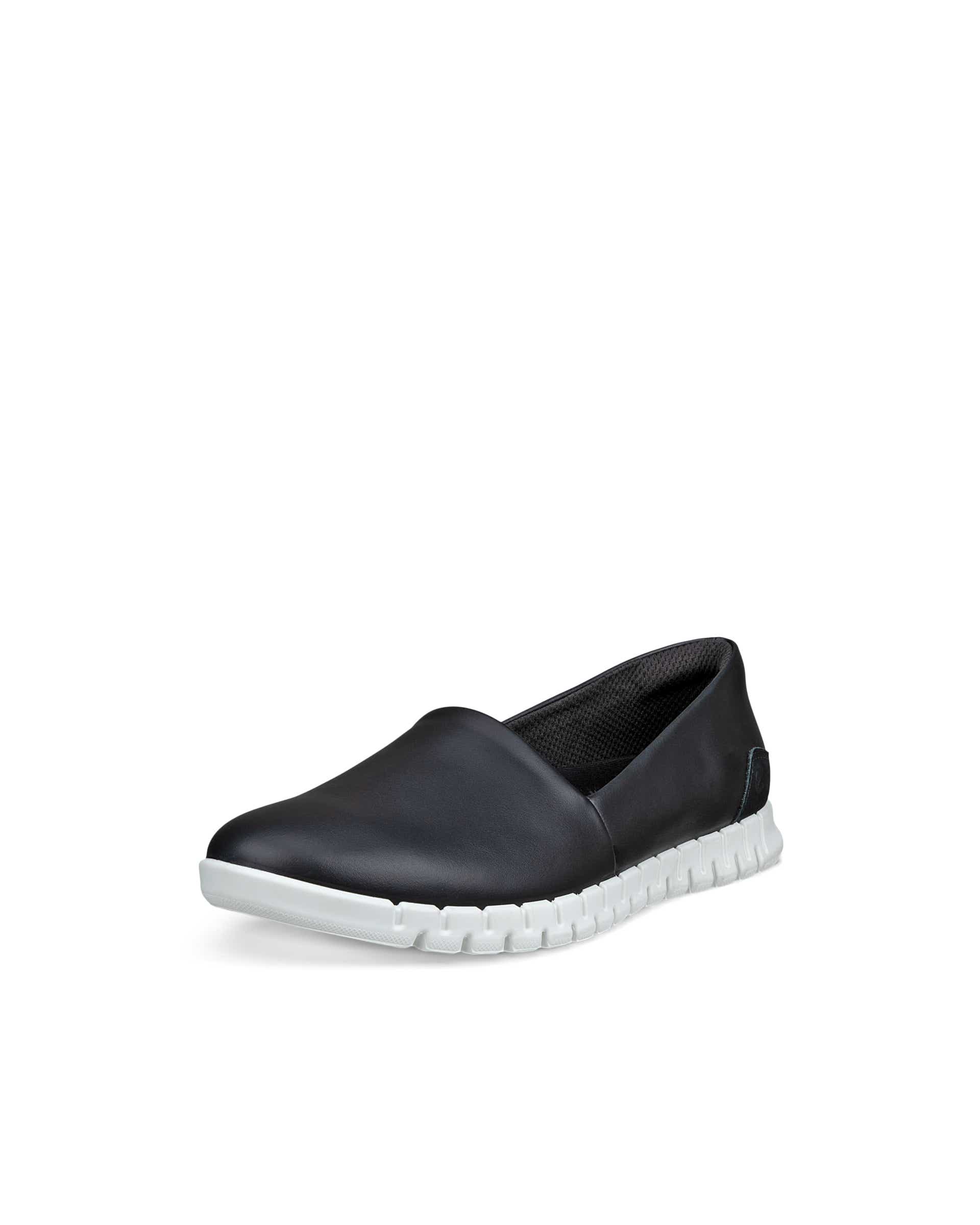Women's ECCO® Gruuv Lite Leather Slip-On Shoe - Black - Main