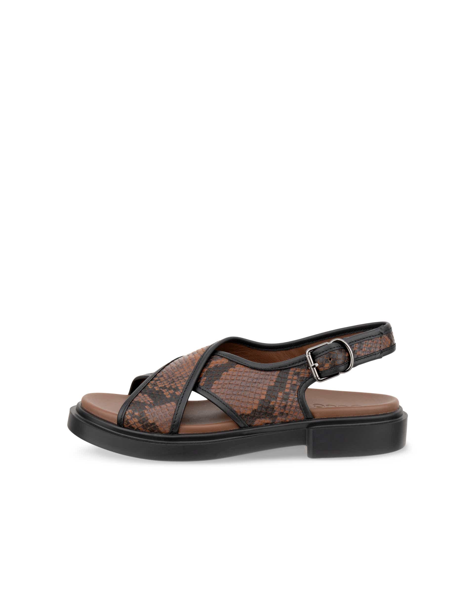 【直営・関税送料込】Awar strap 75 sandal Women's ECCO® Metropole Seoul Leather Slingback Sandal | Brown