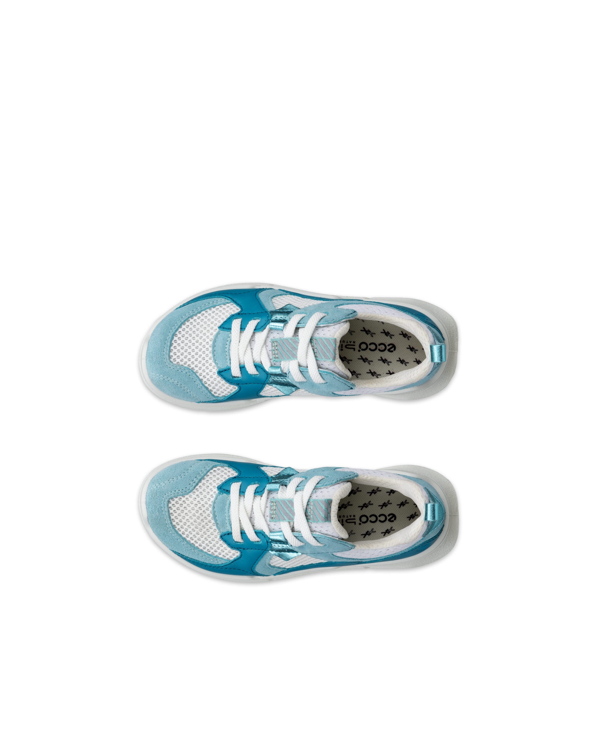 Kids' ECCO® BIOM 2.2 Suede Sneaker - Blue - Top left pair