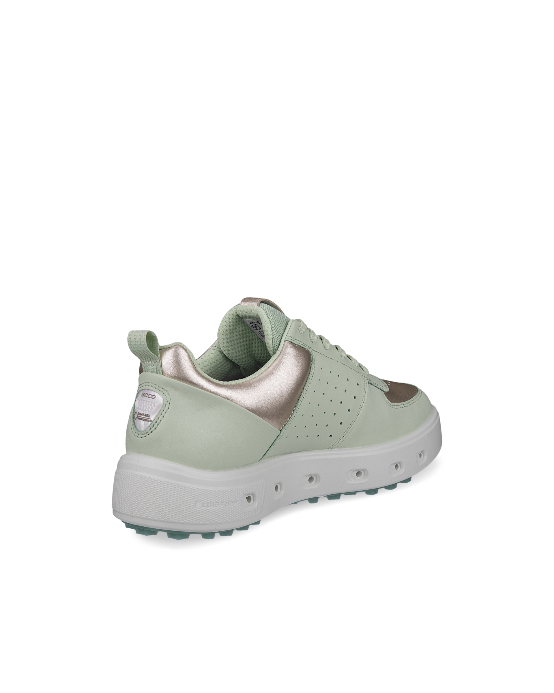 Dámská kožená Gore-Tex golfová obuv ECCO® Golf Street 720 - Zelená - Back