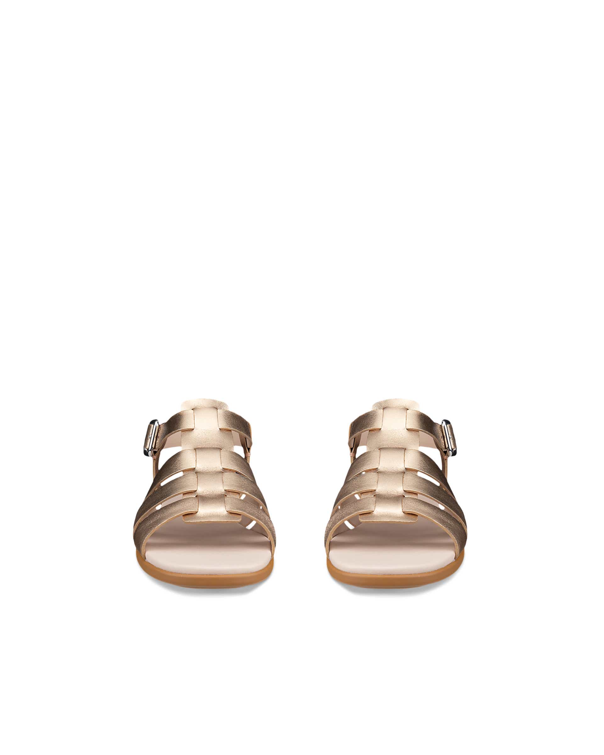 Women's ECCO® Sculpted Alba 25 Leather Sandal - Gold - Front pair