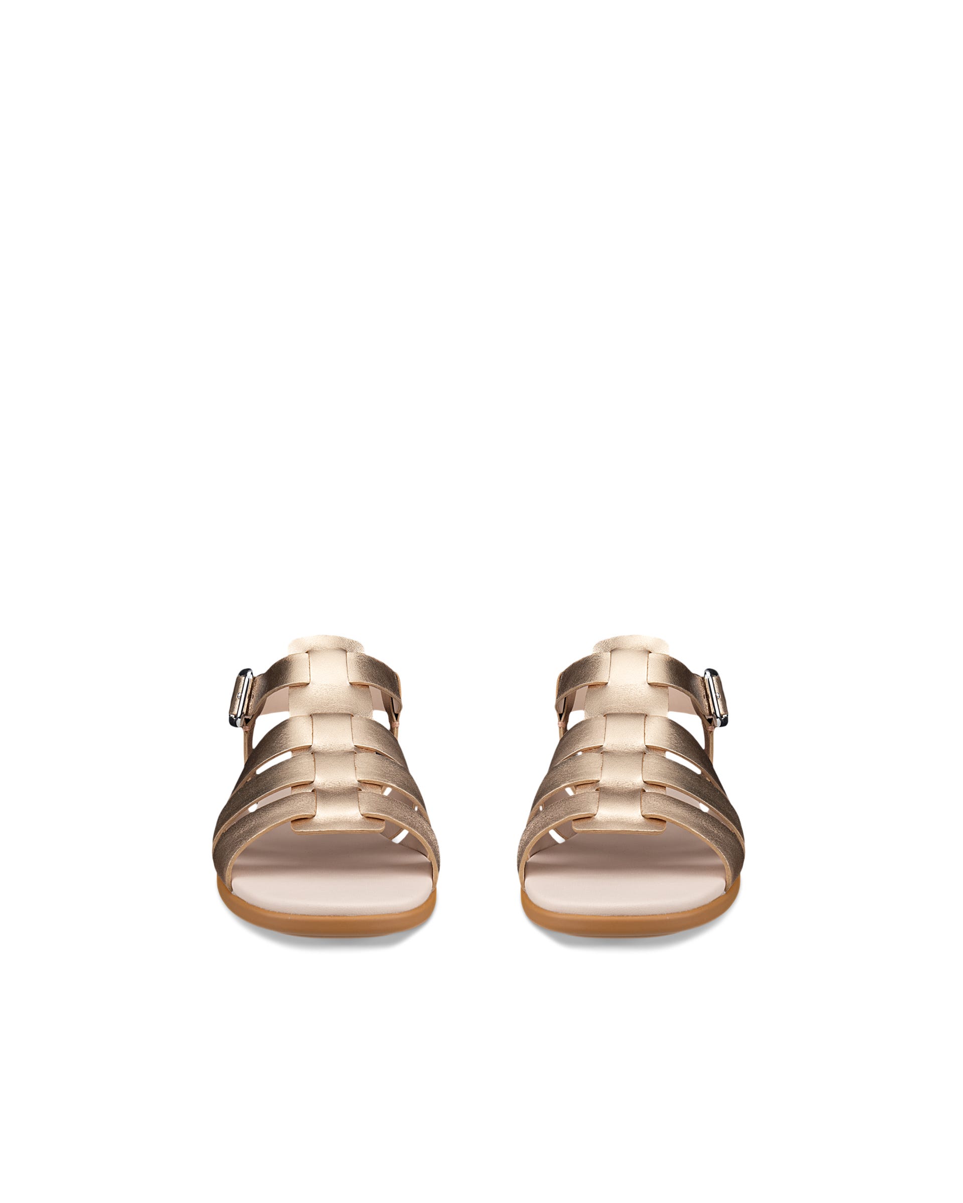 Women's ECCO® Sculpted Alba 25 Leather Sandal - Gold - Front pair