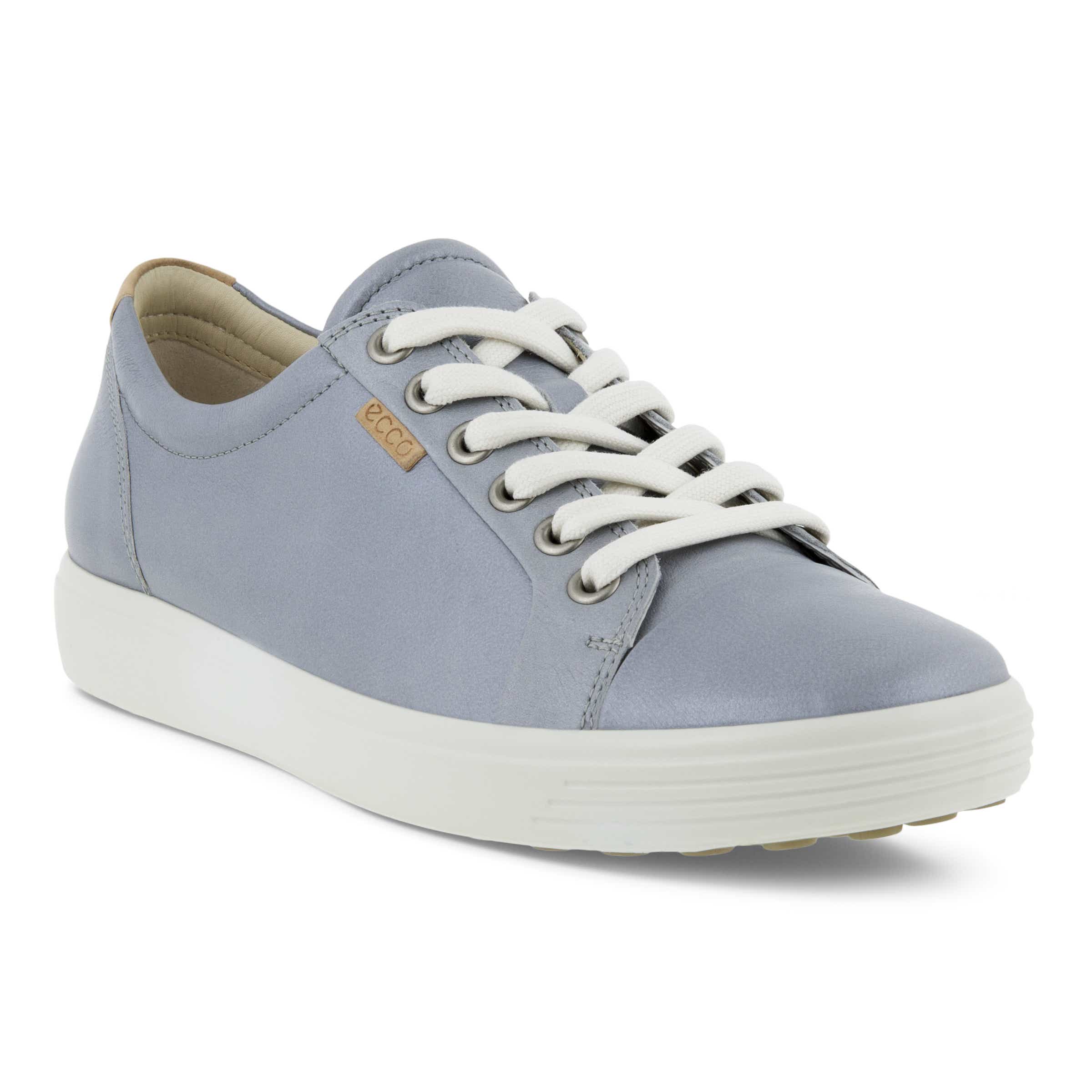 Women's ECCO® Soft 7 Leather Sneaker - Blue - Main