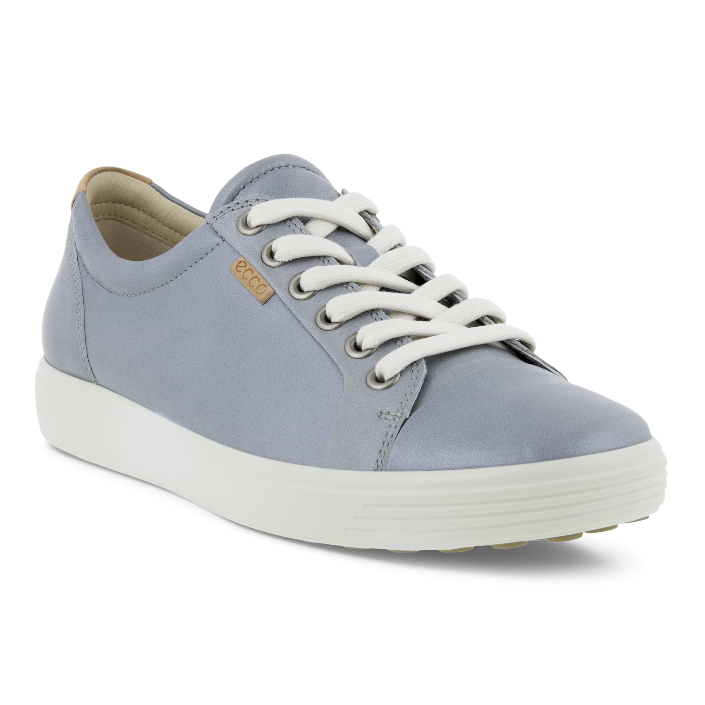 Women's ECCO® Soft 7 Leather Sneaker - Blue - Main