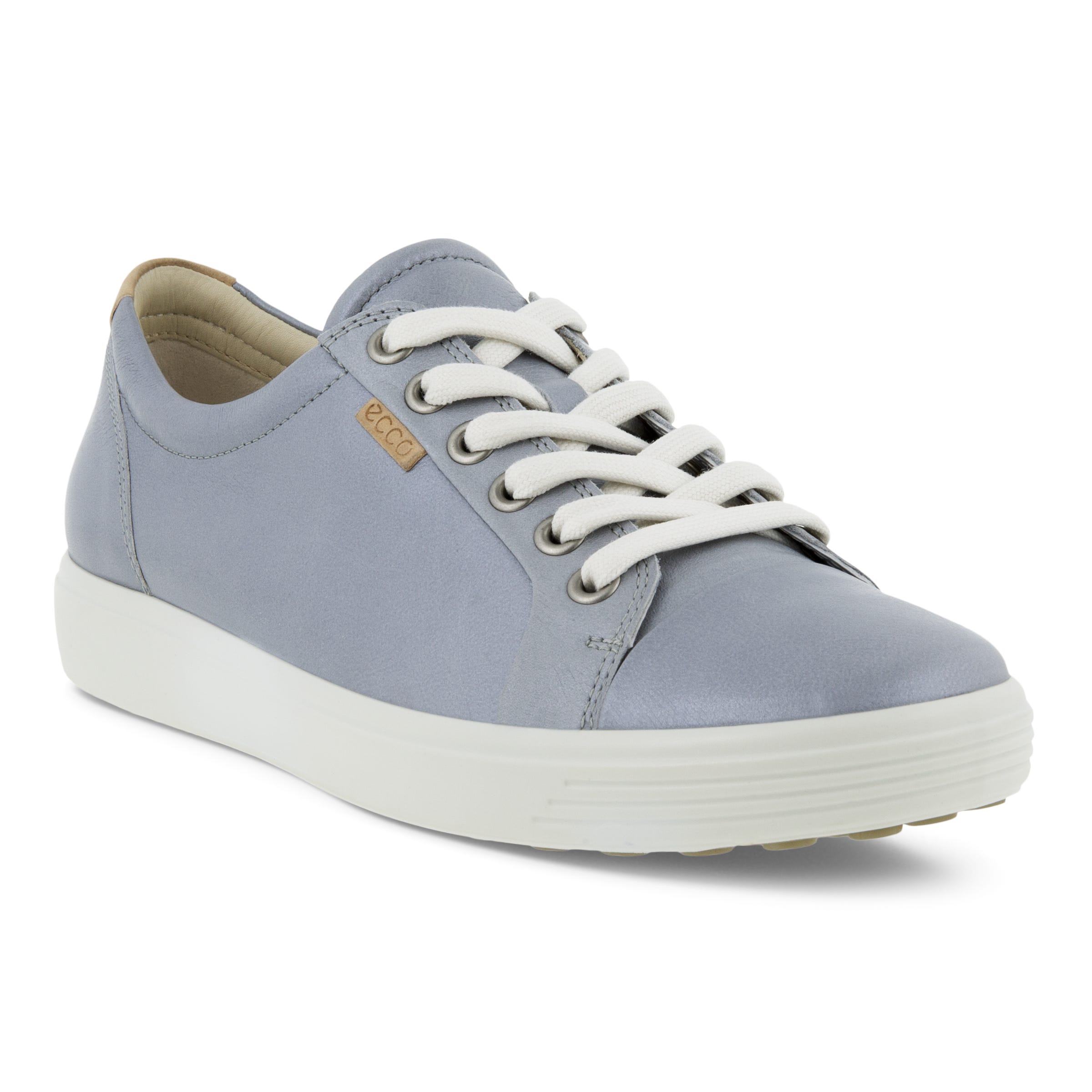 Women's ECCO® Soft 7 Leather Sneaker - Blue - Main