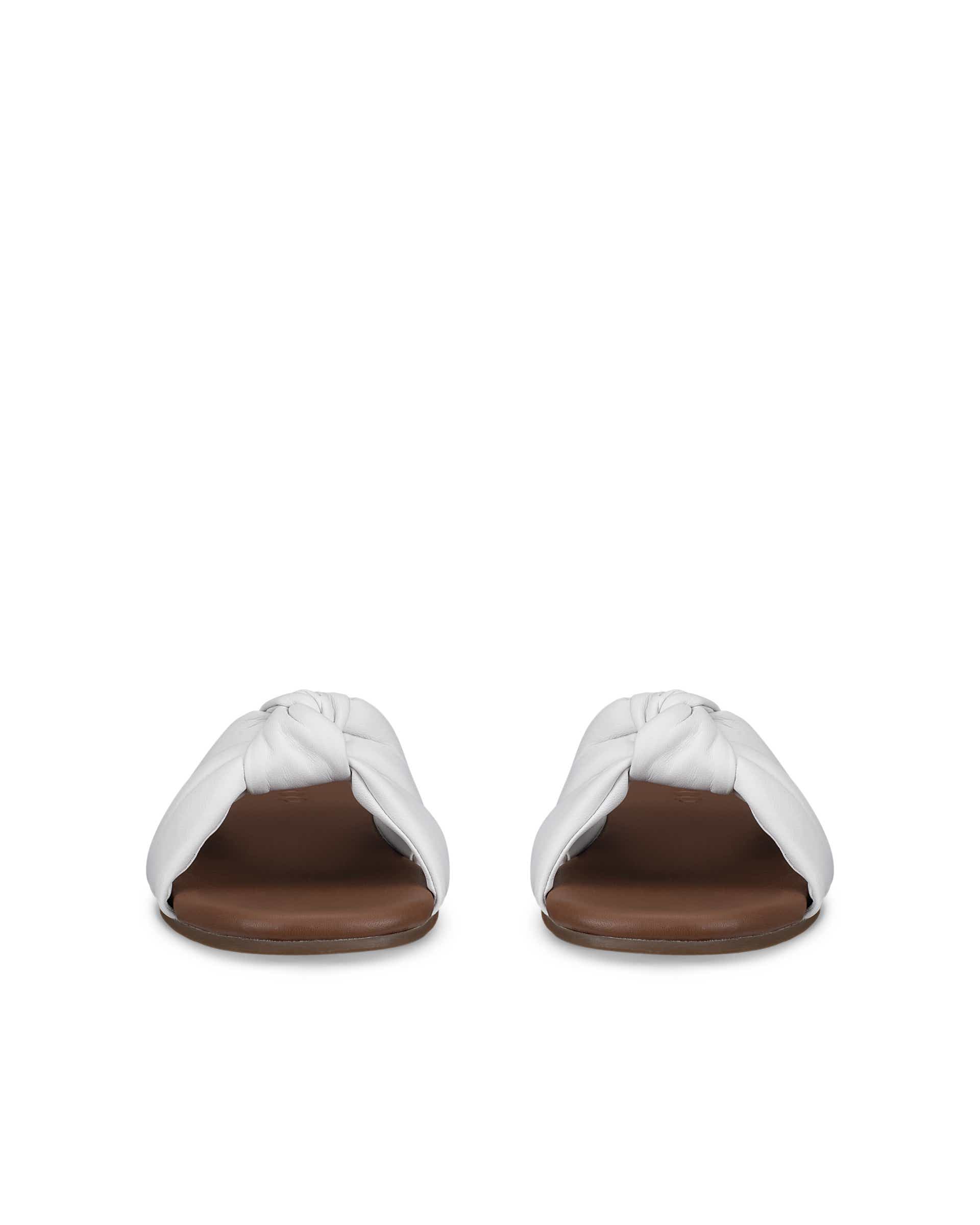 Dámské kožené pantofle ECCO® MARYLOU - Bílá - Front pair