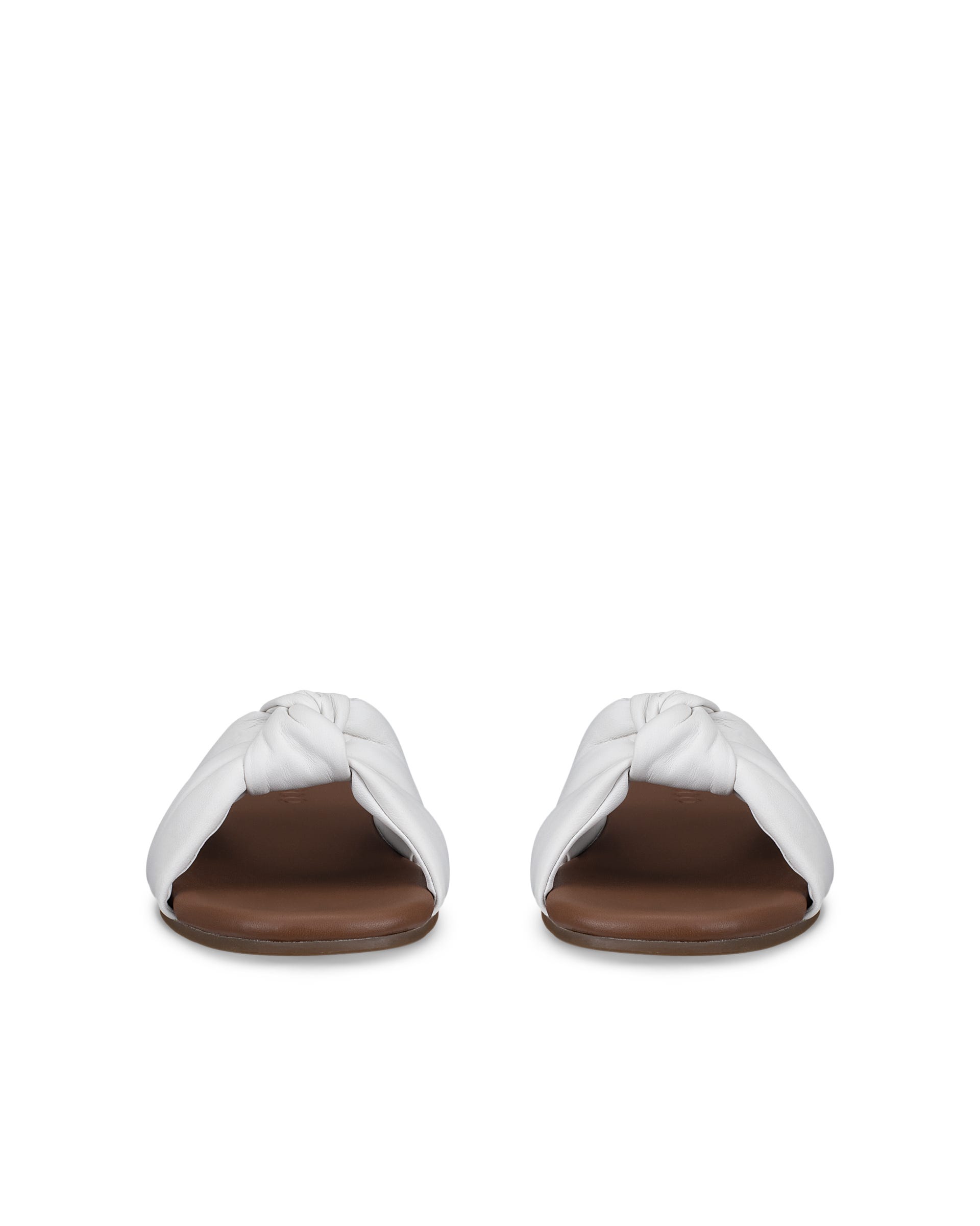 Dámské kožené pantofle ECCO® MARYLOU - Bílá - Front pair
