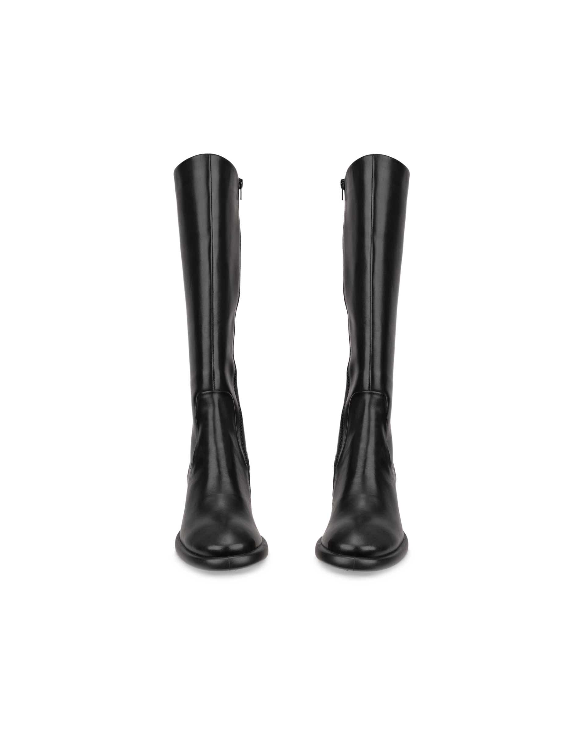 Women's ECCO® SCULPTED LX 55 Leather High-Cut Boot - Black - Front pair