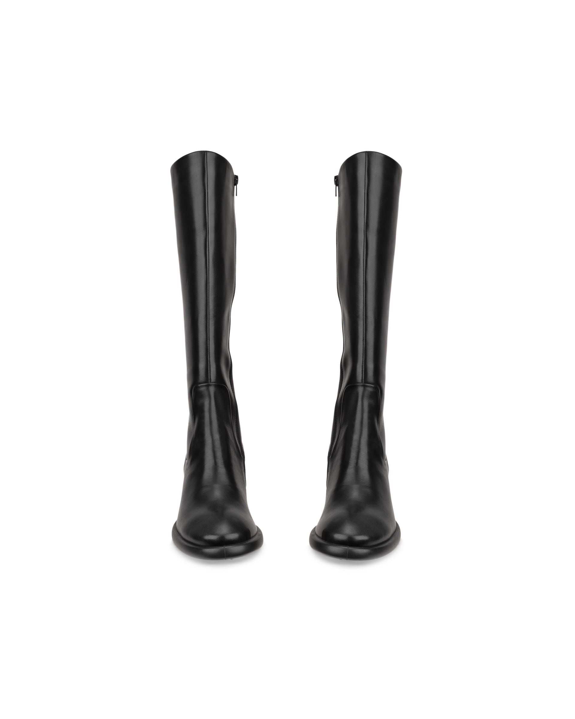 完売商品　esio Curve slit one-piece Women's ECCO® Sculpted LX 55 Leather High-Cut Boot | Black