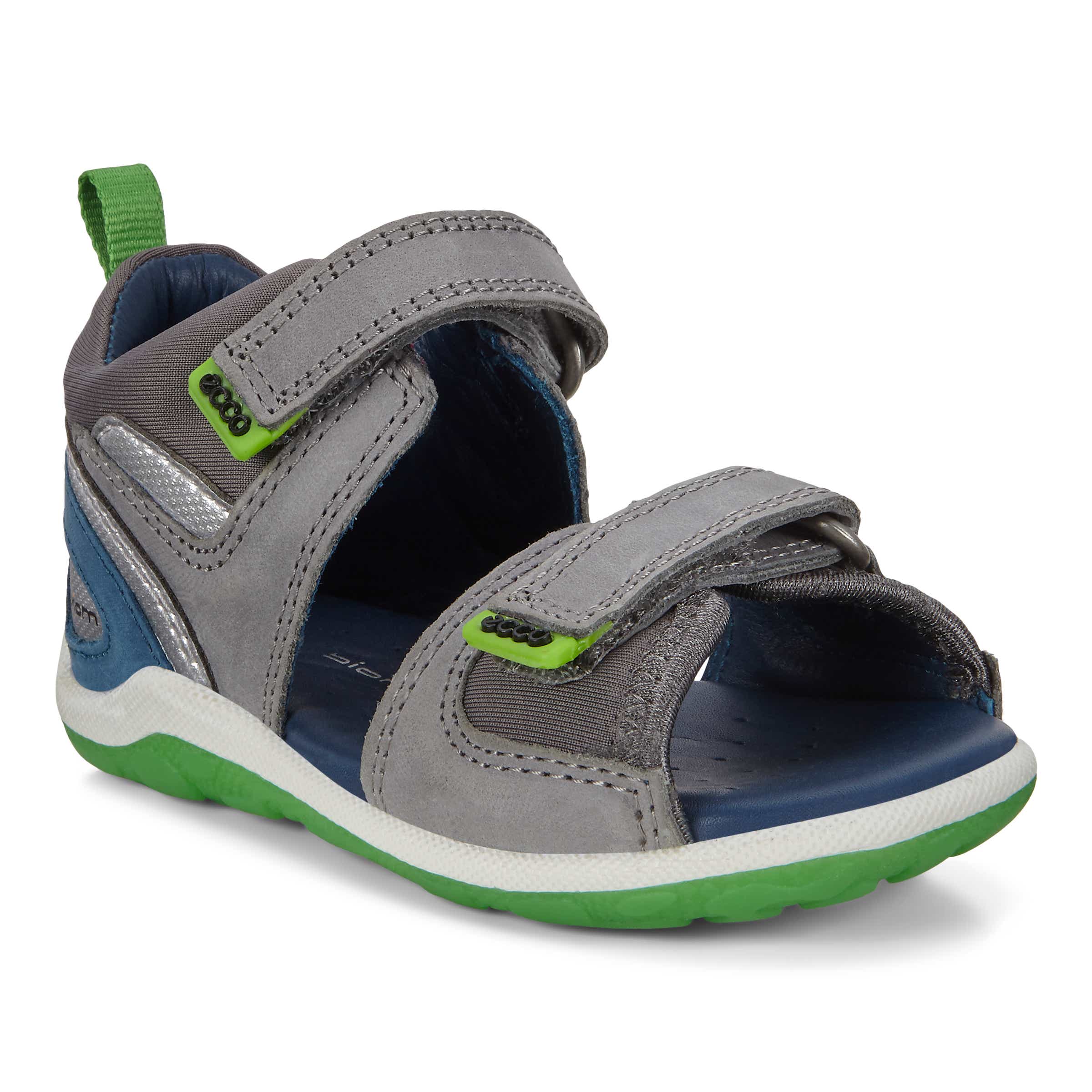 Kids' ECCO® BIOM Mini Leather Sandal - Grey - Main