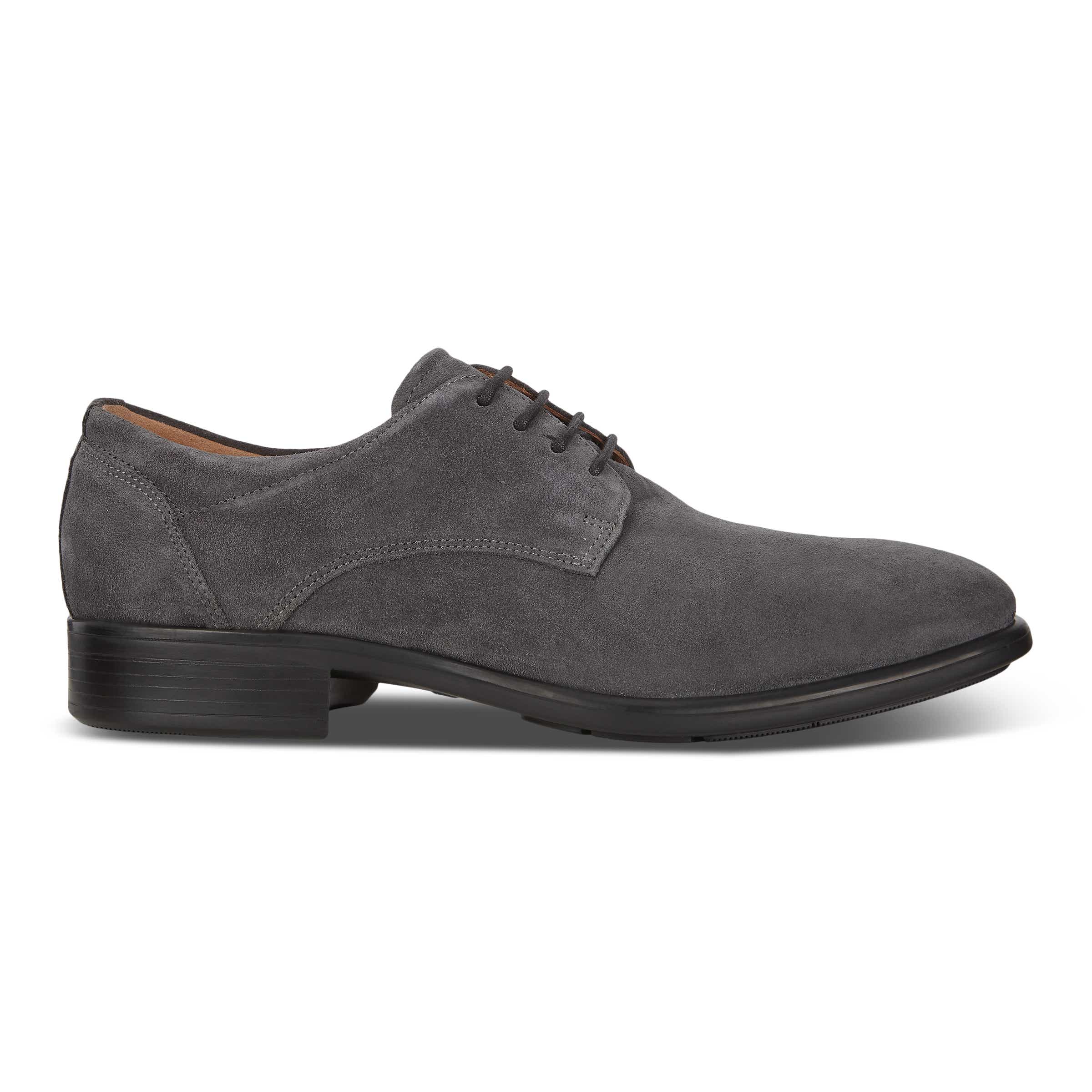 ECCO Men's Citytray Derby Shoes - Grey - Outside