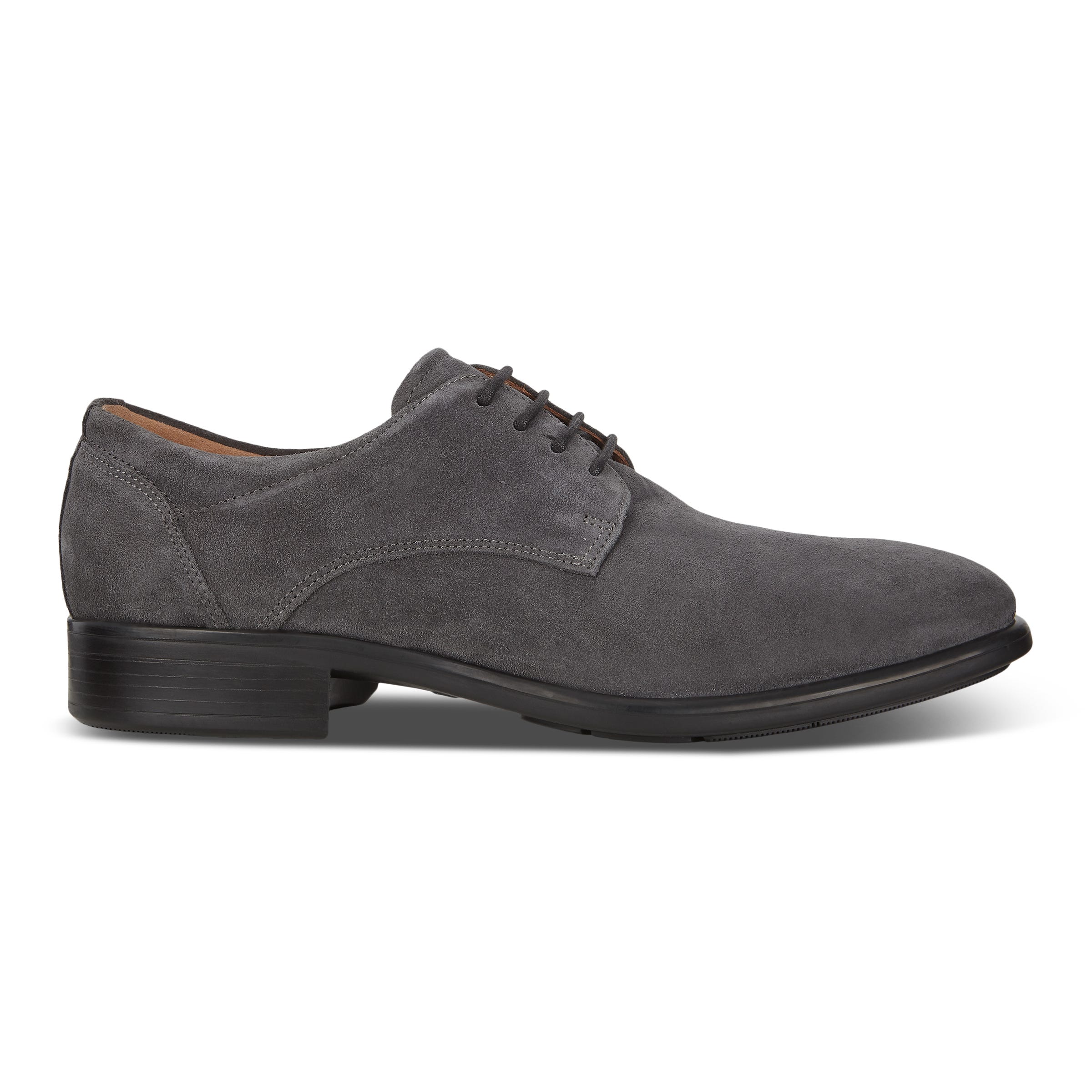 ECCO Men's Citytray Derby Shoes - Grey - Outside