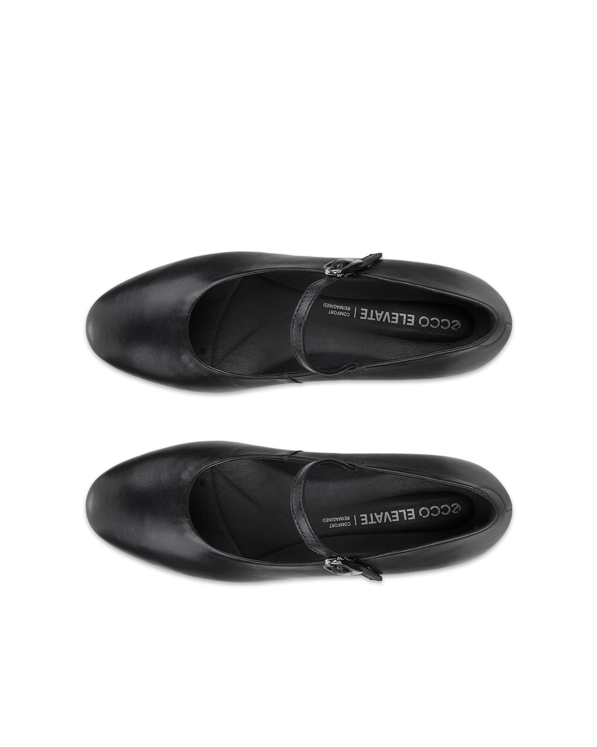 ECCO® ELEVATE WEDGE babies en cuir pour femme - Noir - Outside