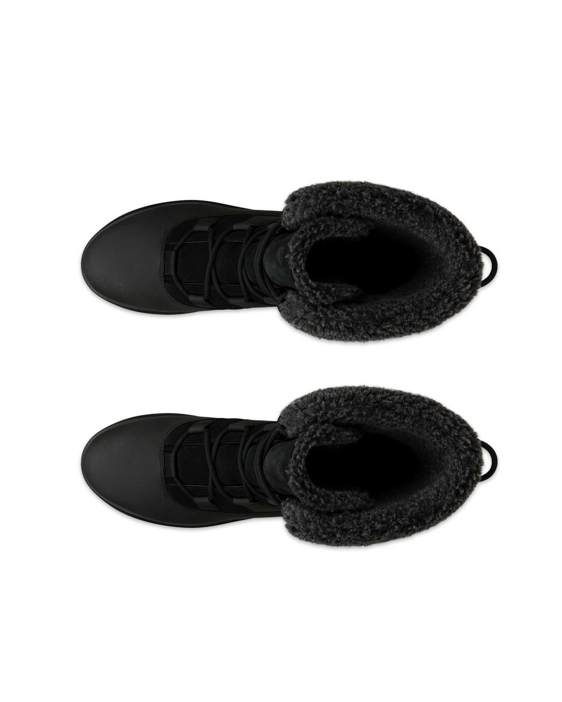 Women's ECCO® Solice Nubuck Waterproof Winter Boot - Black - Top left pair