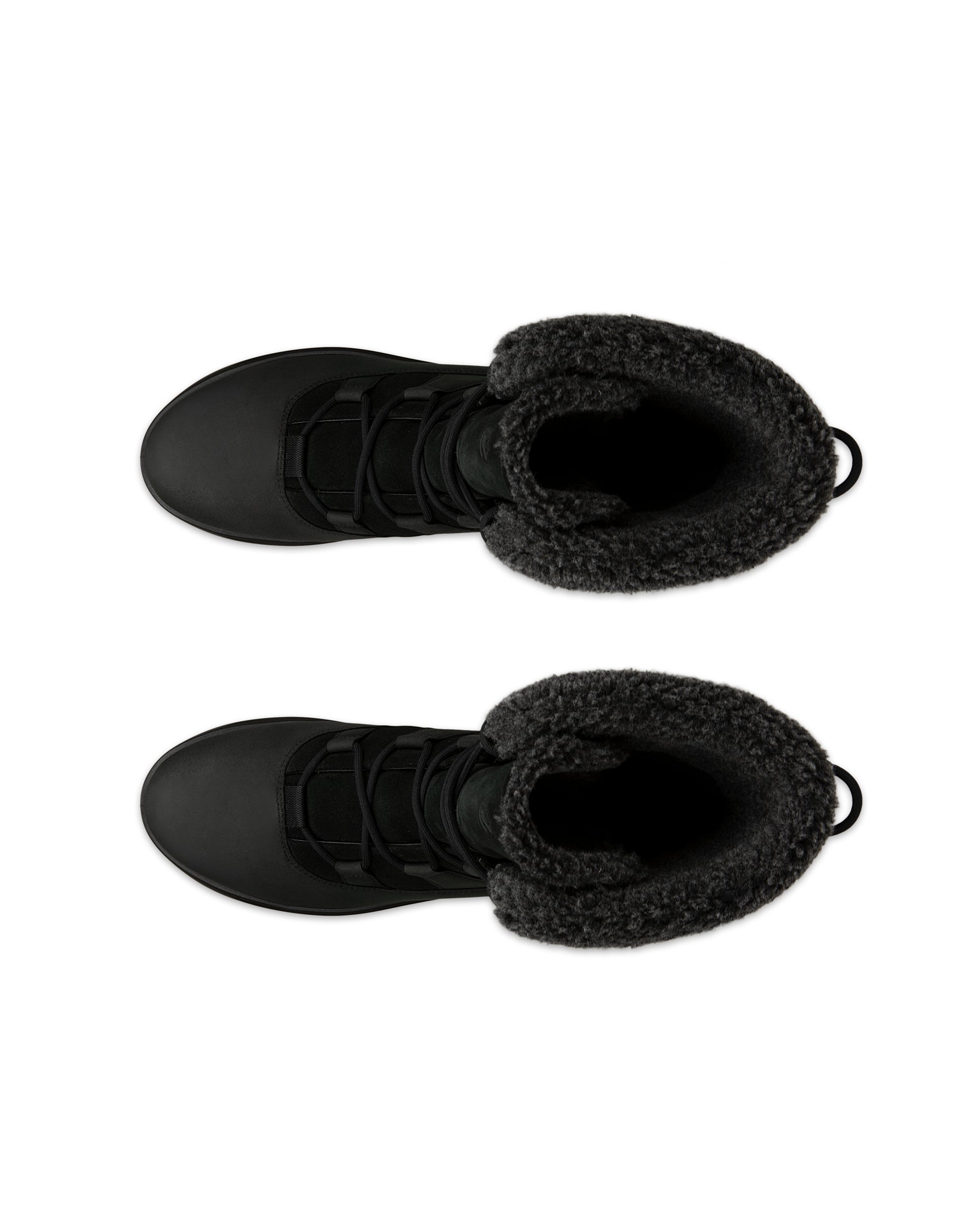 Women's ECCO® Solice Nubuck Waterproof Winter Boot - Black - Top left pair