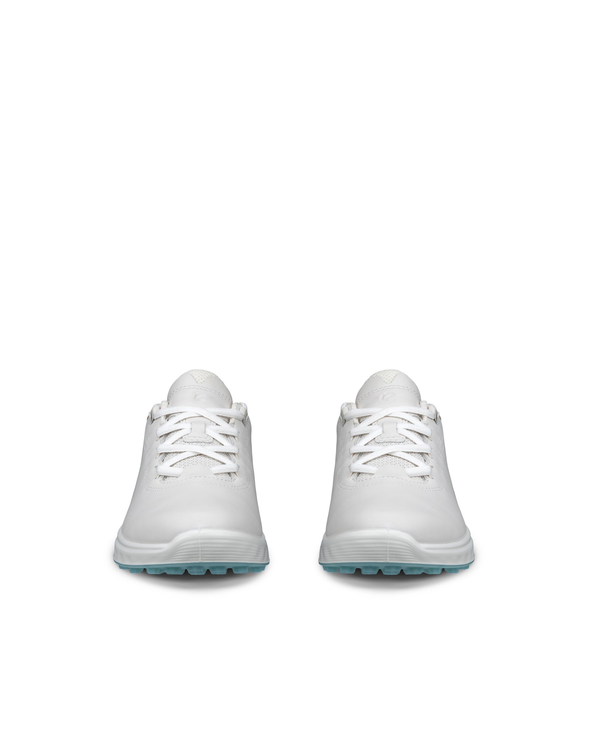 Ženski vodoodporni usnjeni čevlji za golf ECCO® Golf S-Casual - Bela - Front pair