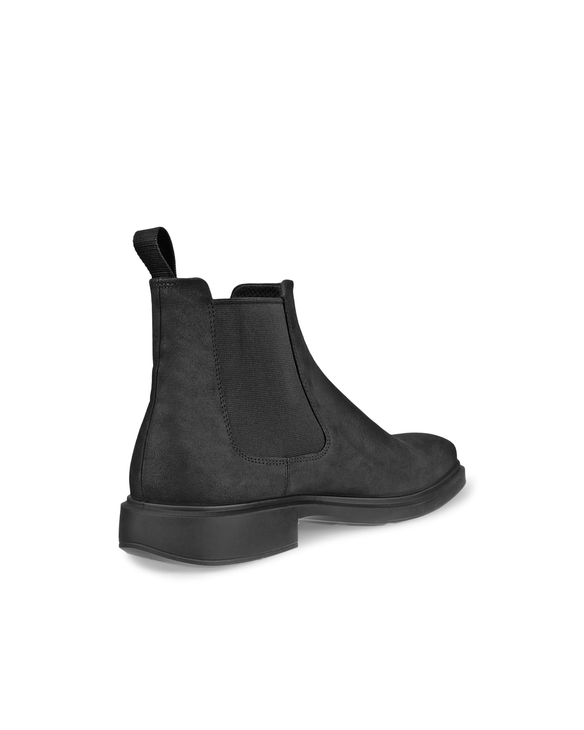 Men's ECCO® Helsinki 2 Nubuck Chelsea Boot - Black - Back