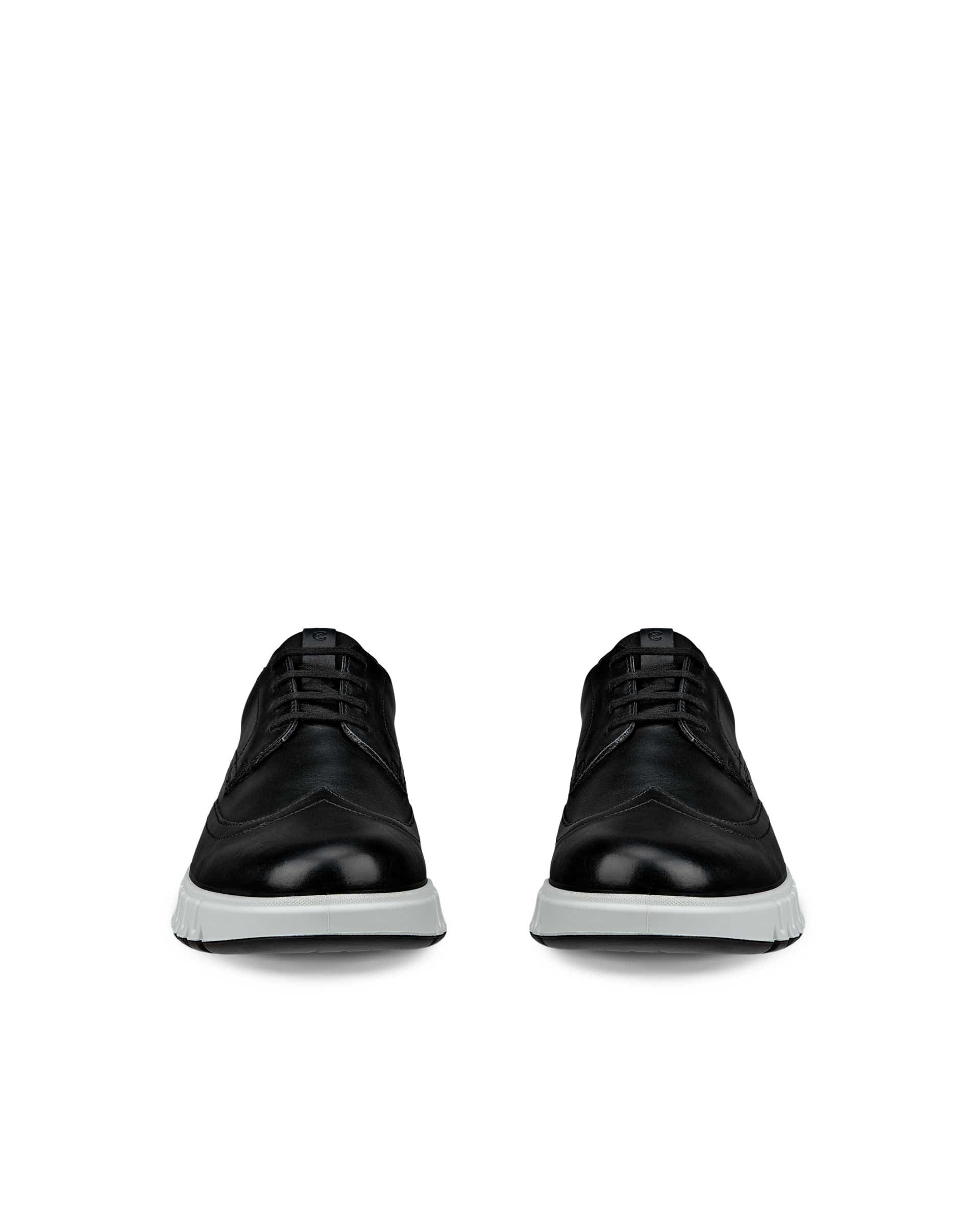 ECCO® Gruuv Studio chaussures sans lacet en cuir pour homme - Noir - Front pair