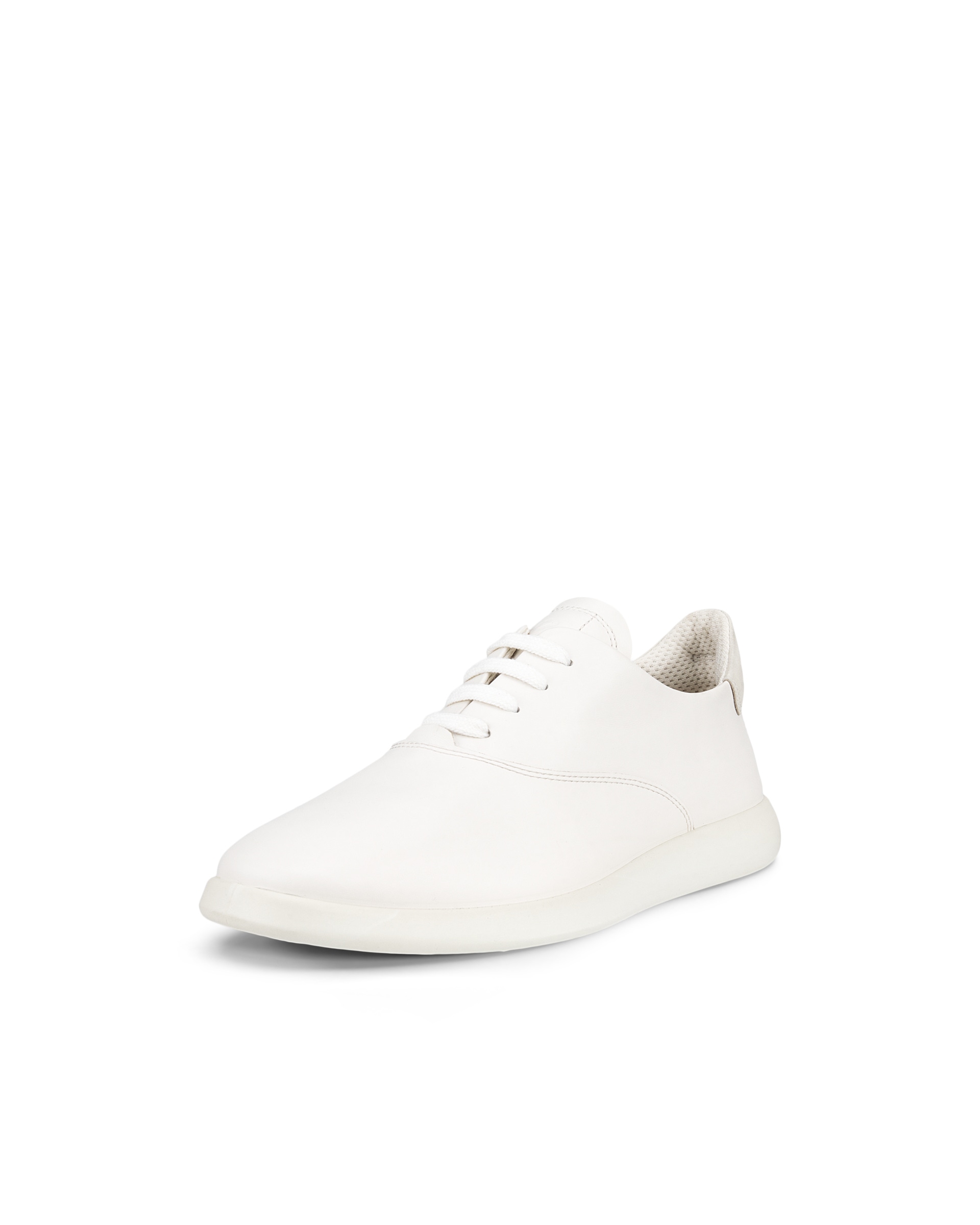 Women's ECCO® Minimalist Leather Lace-Up Shoe - White - Main