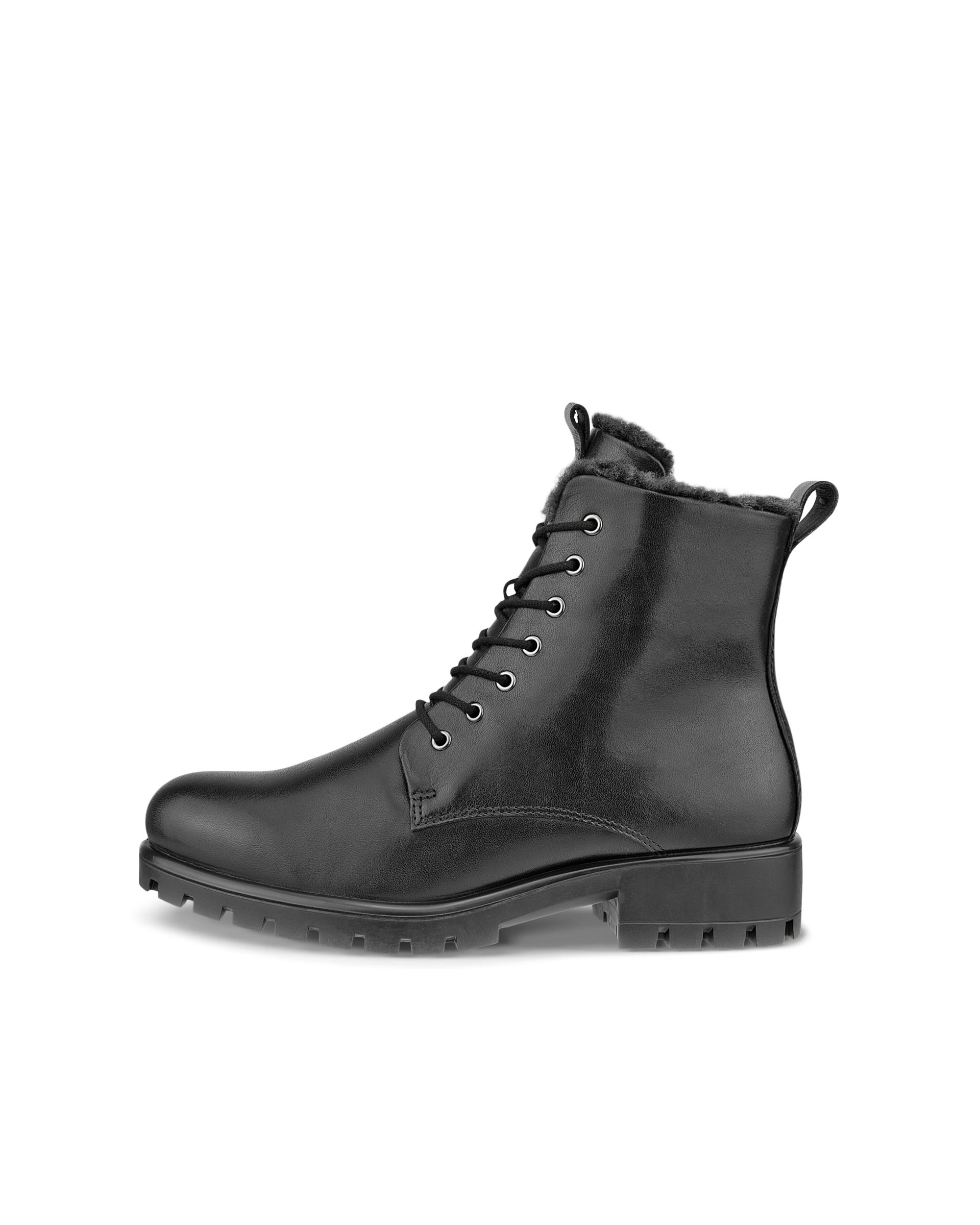 極美品✨ECCO TREDTRAY ウィメンズ レースアップブーツ 23cm相当 ECCO Modtray ウィメンズ レザーレースアップミッドカットブーツ