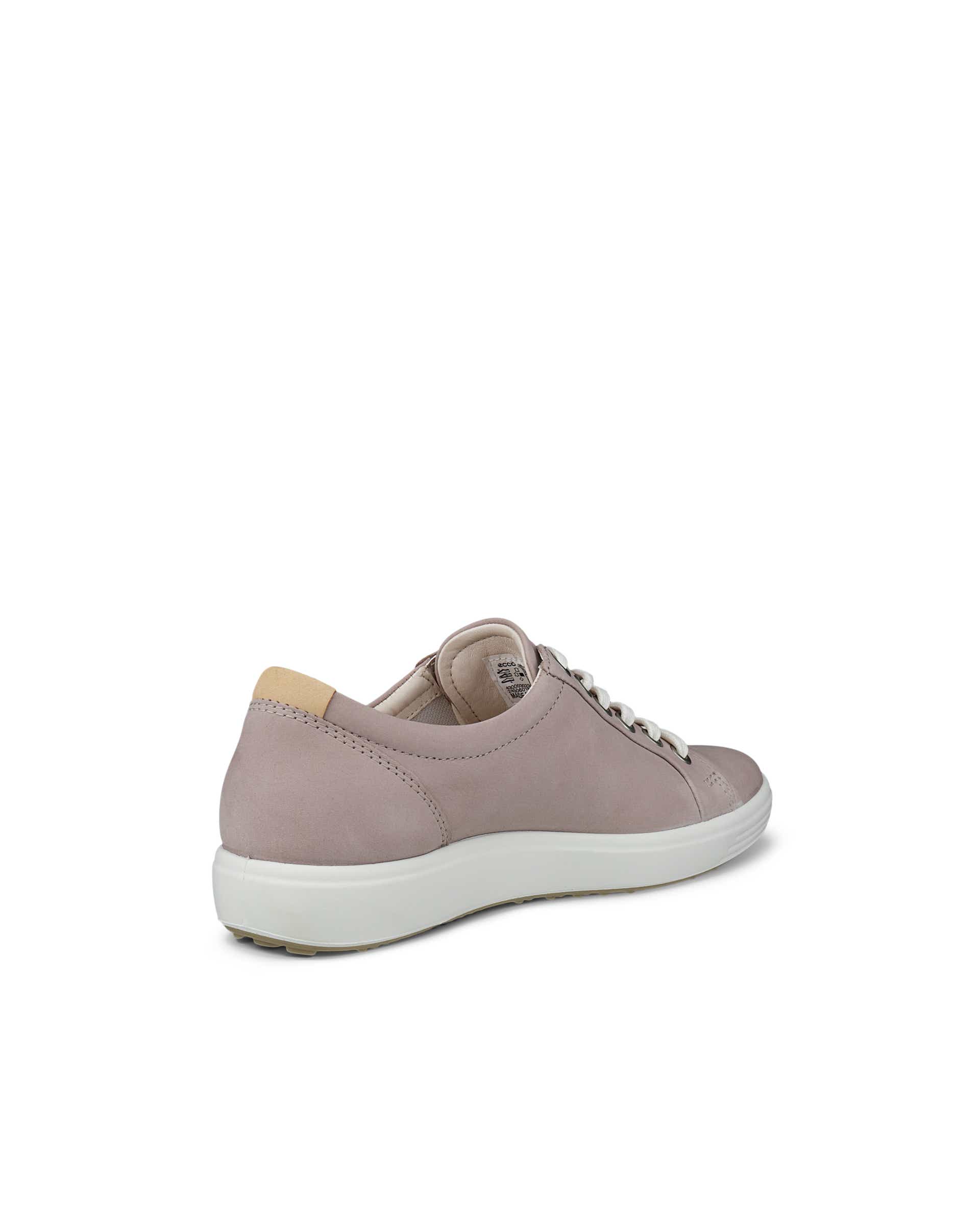 Women's ECCO® Soft 7 Nubuck Sneaker - Red - Back