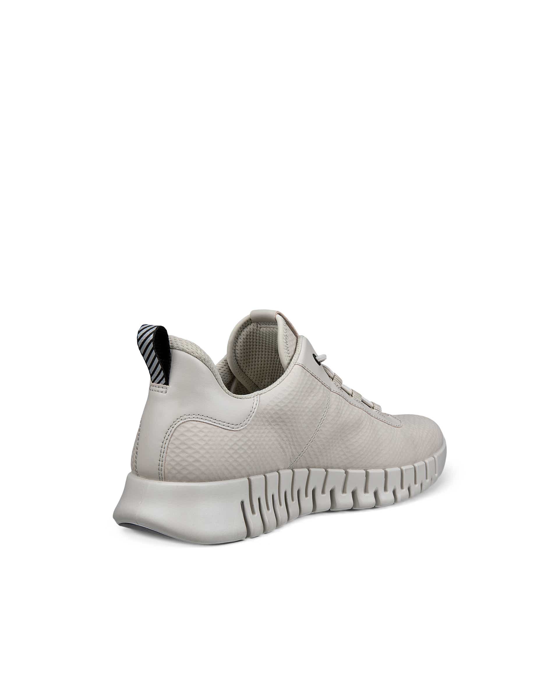 ECCO® Gruuv baskets en cuir pour homme - Gris - Back