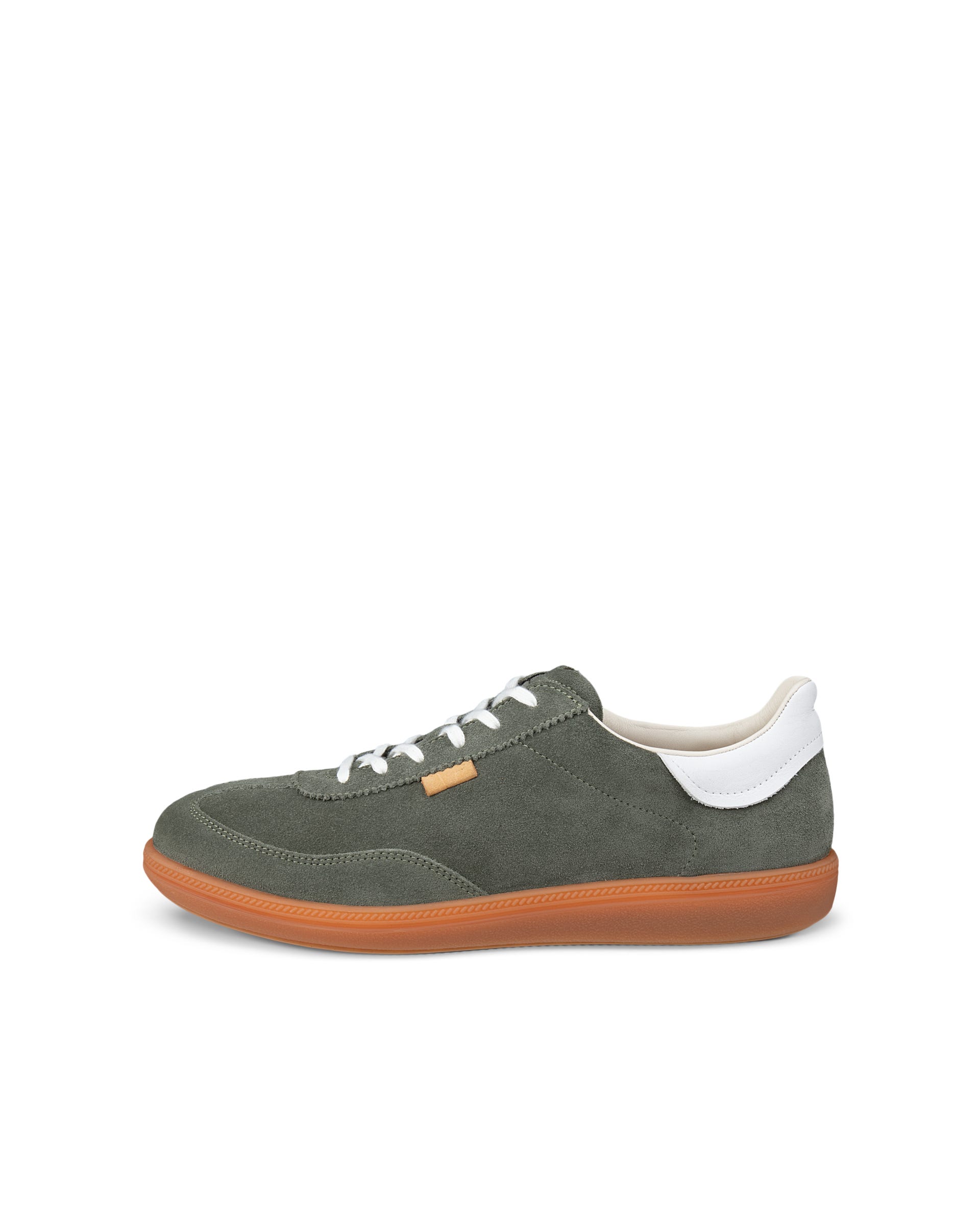 Women's ECCO® SOFT 11 Leather Trainer - Green - Outside