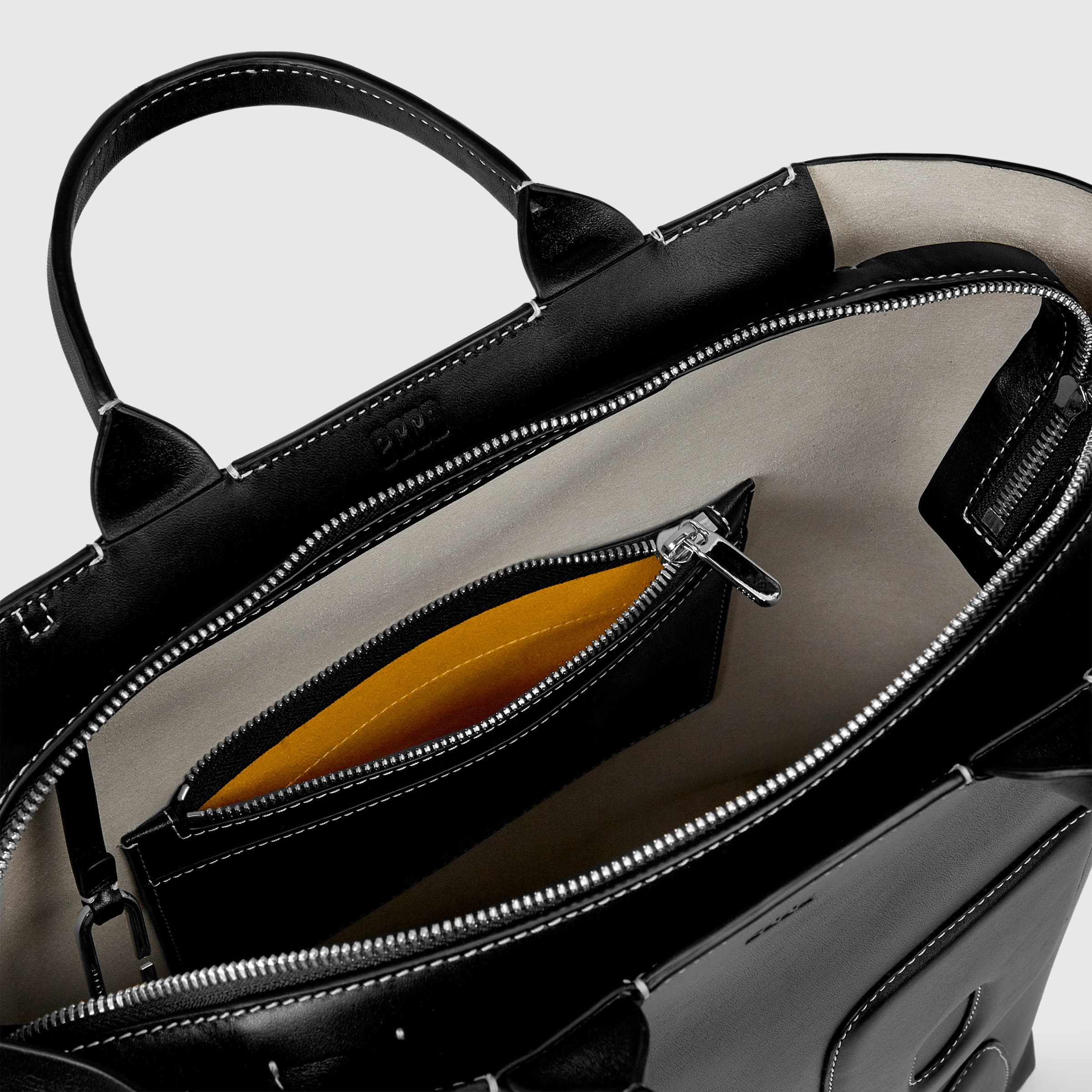 ECCO® E Leather Tote Bag - Black - Inside
