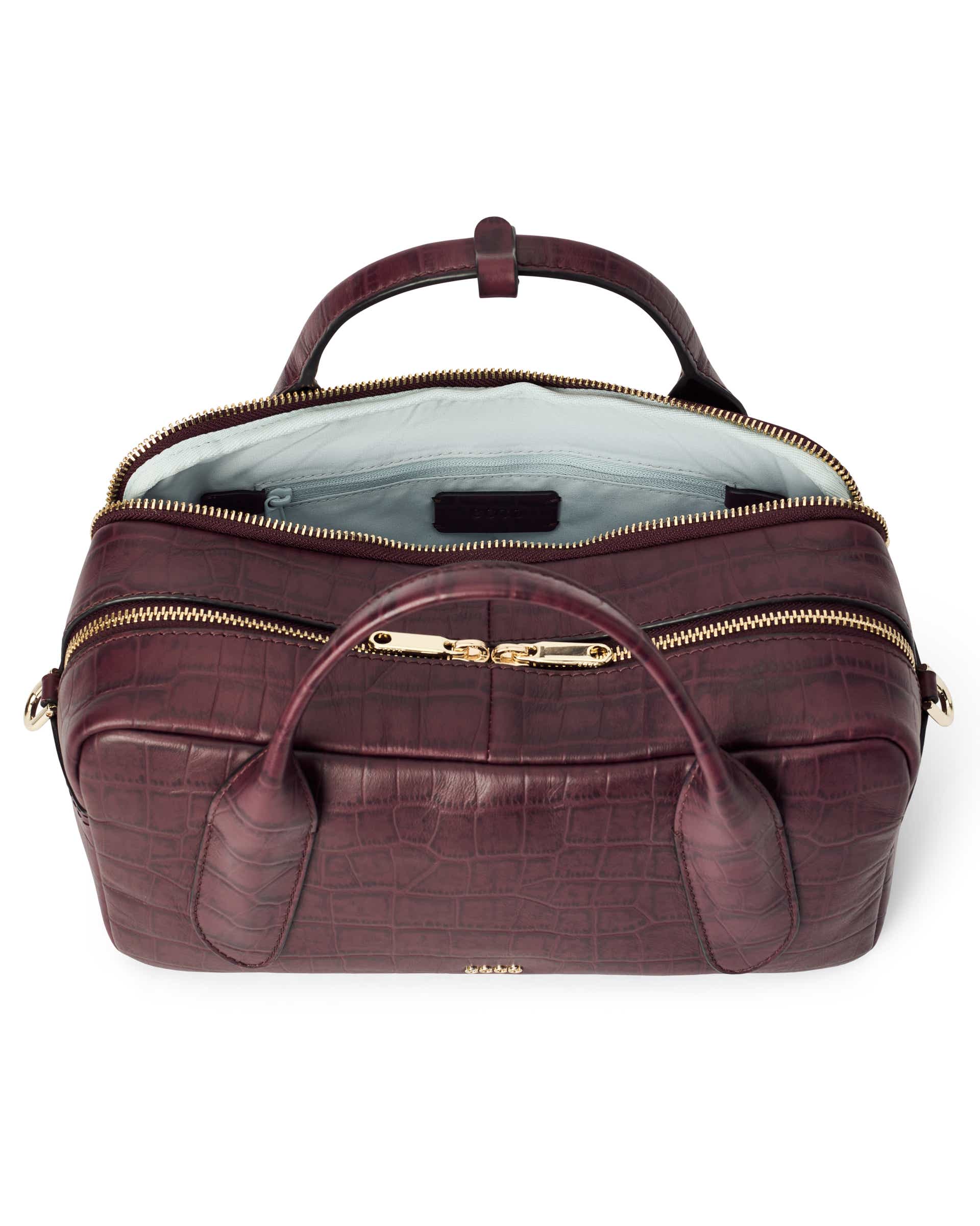 ECCO® BOWLING BAG ženske kožna bowling torba - Purpurna - Inside