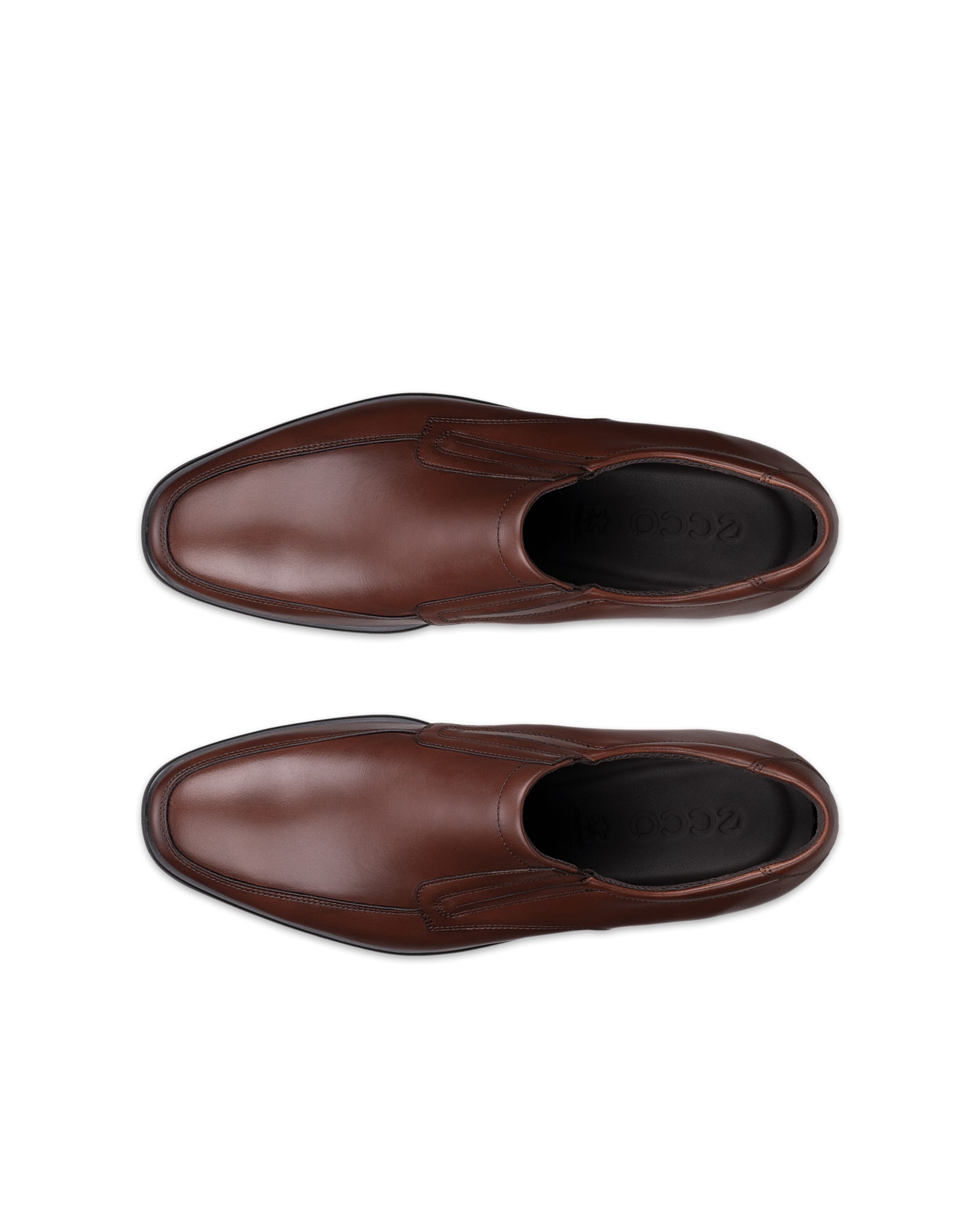 ECCO® MELBOURNE chaussures habillée sans lacet en cuir pour homme - Marron - Outside