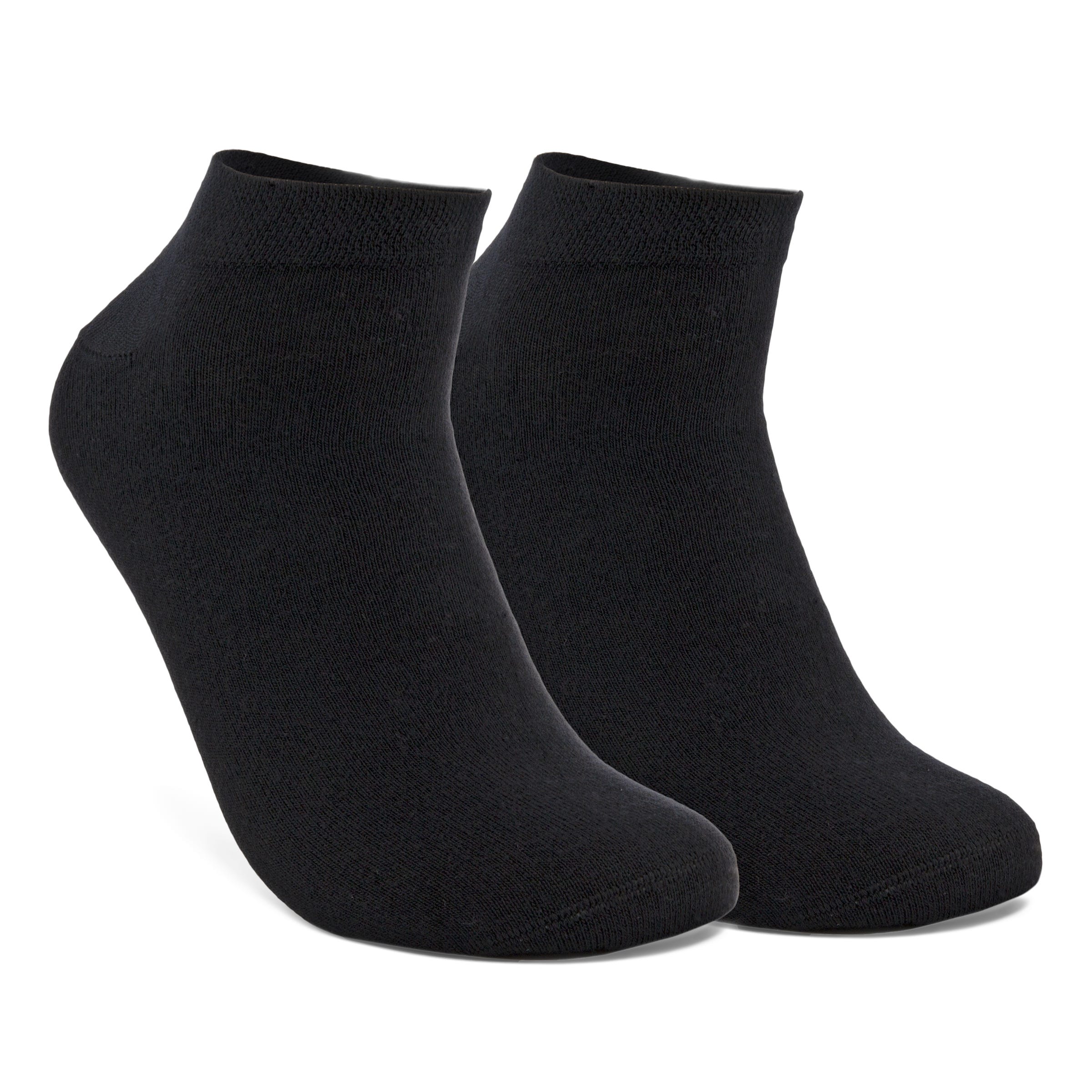 Unisex ECCO® Soft Touch No-Show Socks (2-Pack) - Black - Main